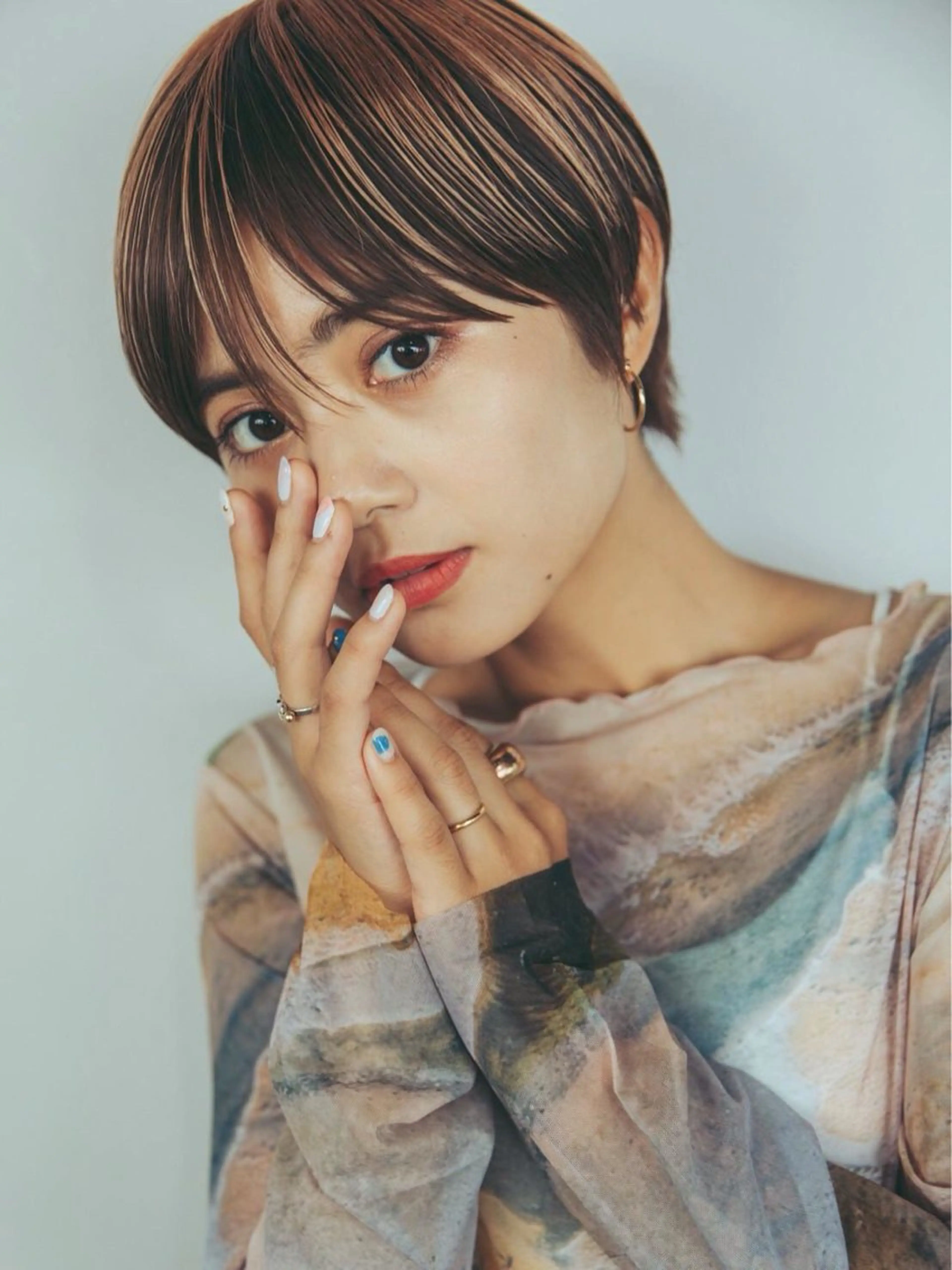 カット + ブリーチデザインカラー + 3stepトリートメント ✩*.ﾟの写真