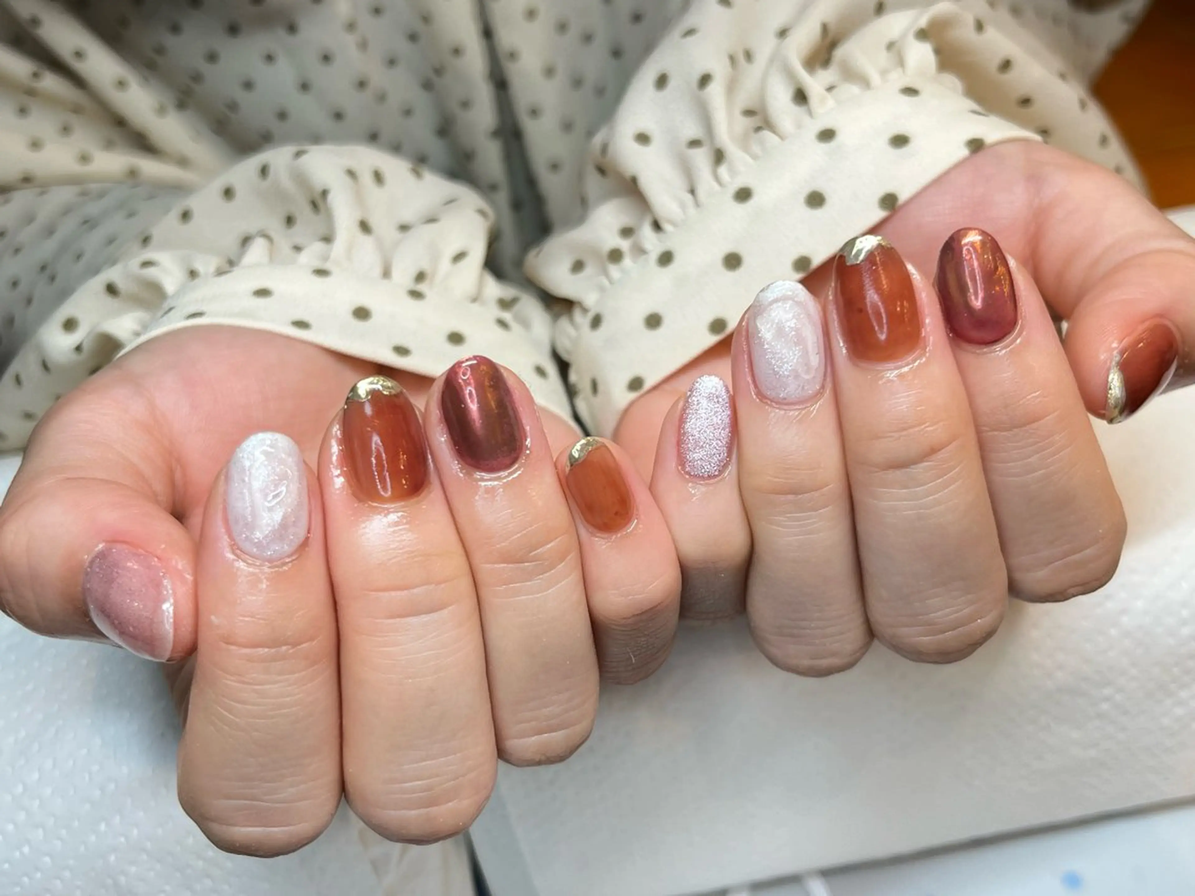 ネイル アートネイル オフィスネイル ワンカラーネイル ショートネイル ネイルサロン　リリーブランシュ所属・森 瑞紀のネイルデザイン
