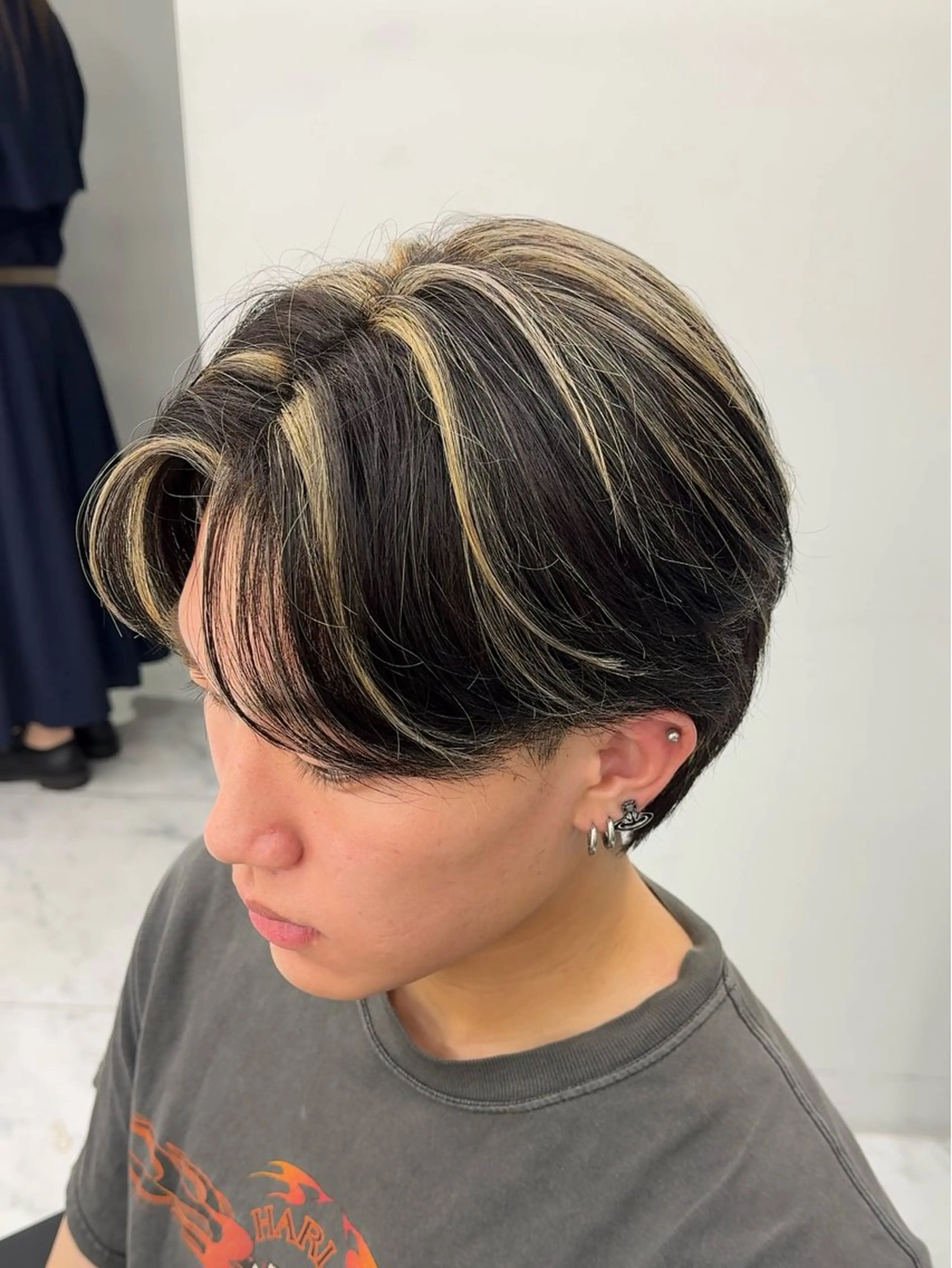 カラー メンズ カット ヘアカラー トリートメント メンズカット ‪‪/メッシュのヘアスタイル