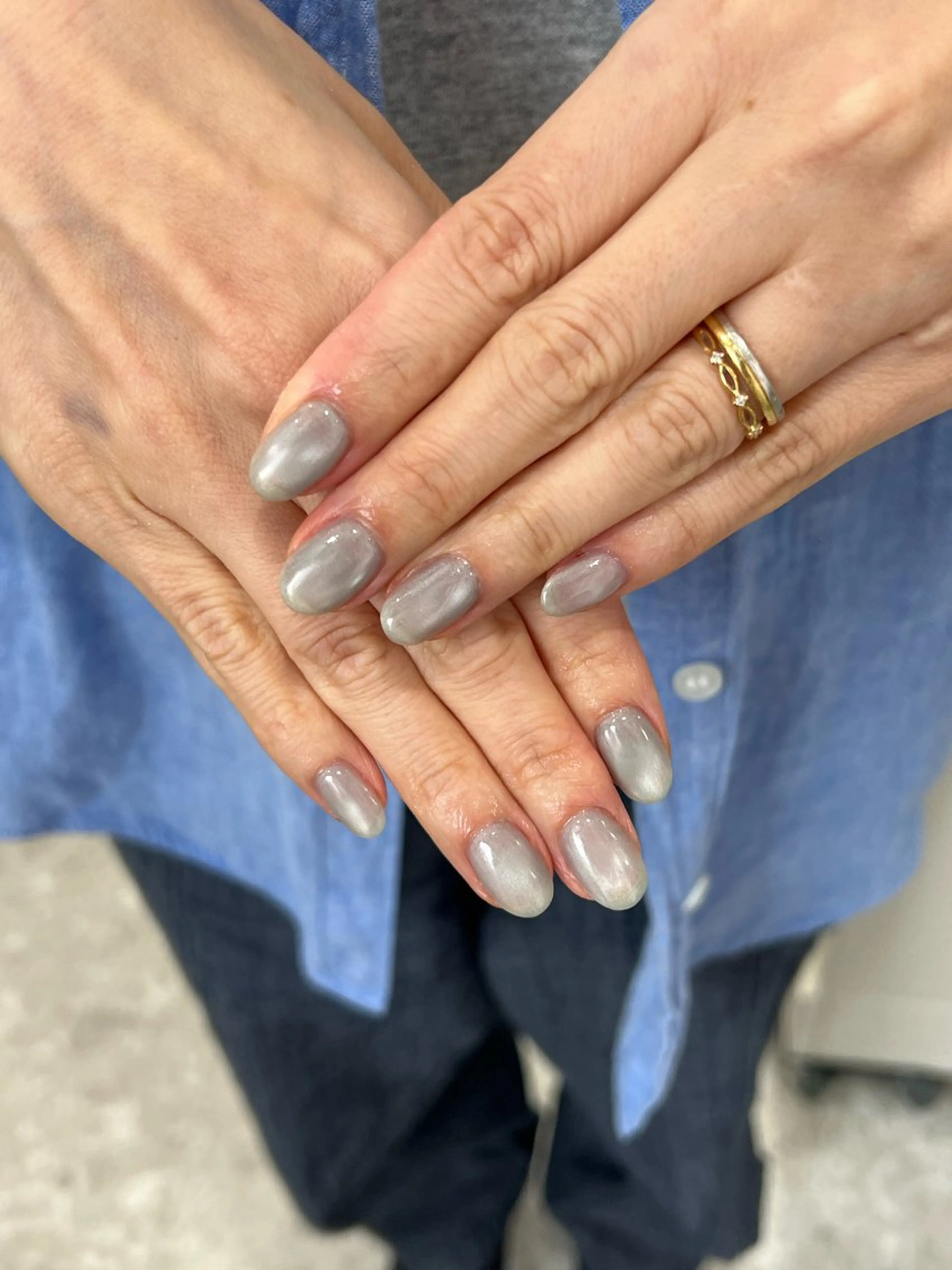 ネイル マグネットネイル マグネットワンカラー ワンカラーネイル 📍銀座 💅🏼yuriのネイルデザイン