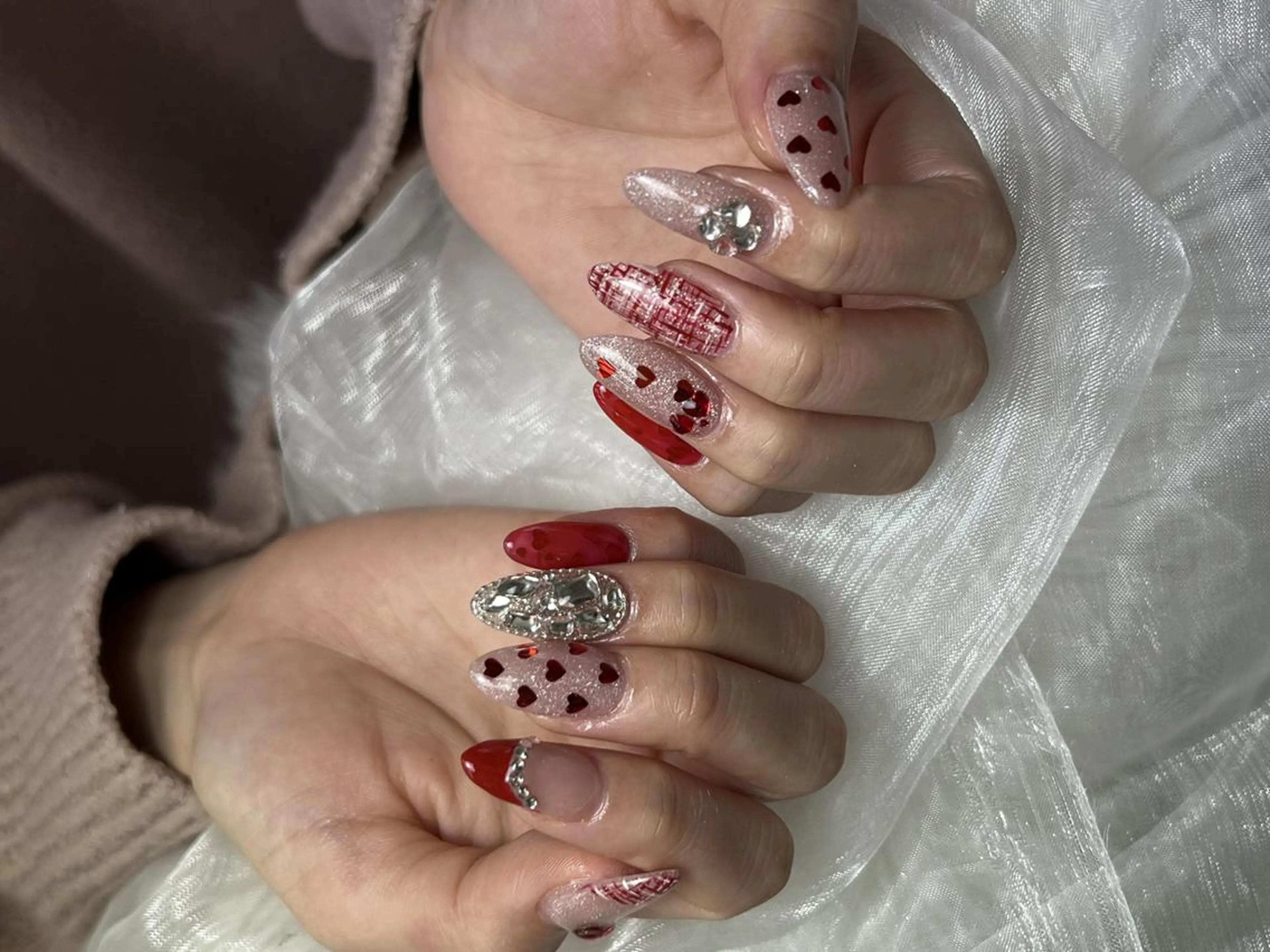 メンズ ネイル メンズ韓国風 アートネイル フレンチネイル ジェルネイル キラキラネイル Bloom kabukiのネイルデザイン