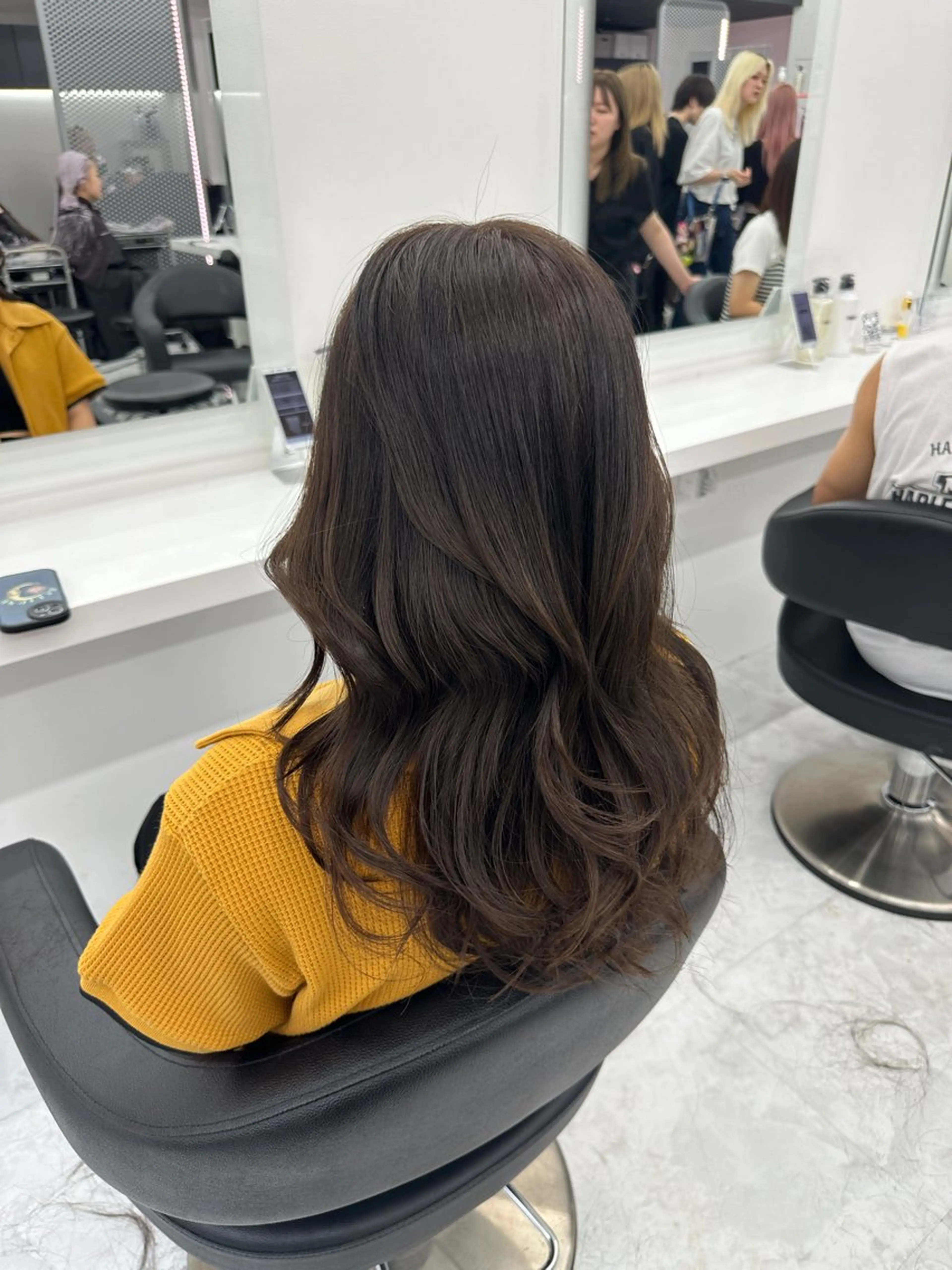 ロング カラー パーマ ヘアアレンジ メンズ キッズ ♥️韓国ヘア レイヤー♥️ゆりのヘアスタイル