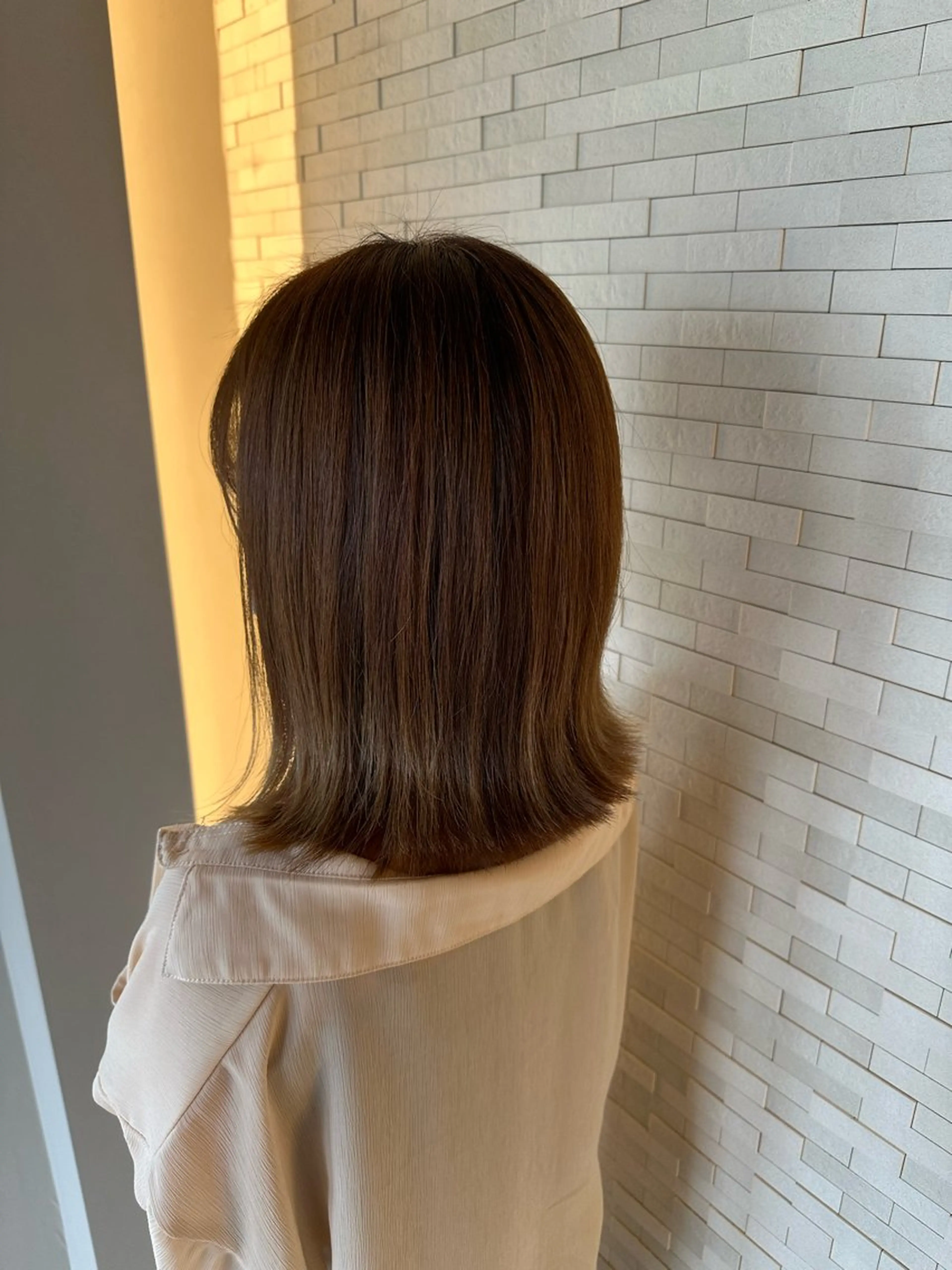 ミディアム 切りっぱなしボブ ボブ grande hair&spa所属・🫧‪透明感カラー 🫧‪サキのヘアスタイル