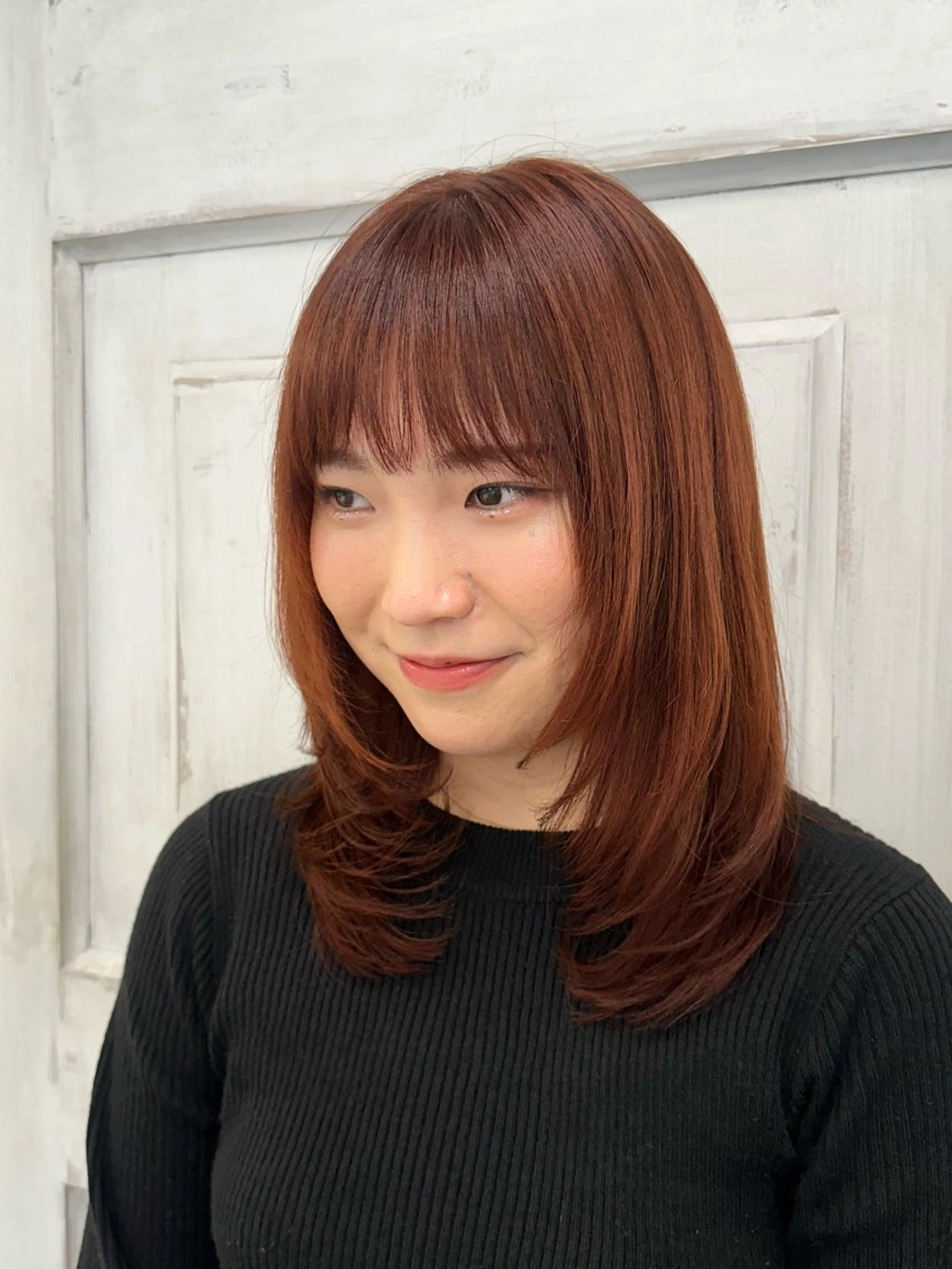 セミロング カラー レイヤーカット メンズカット/パーマ 👟黒田紗名👟のヘアスタイル