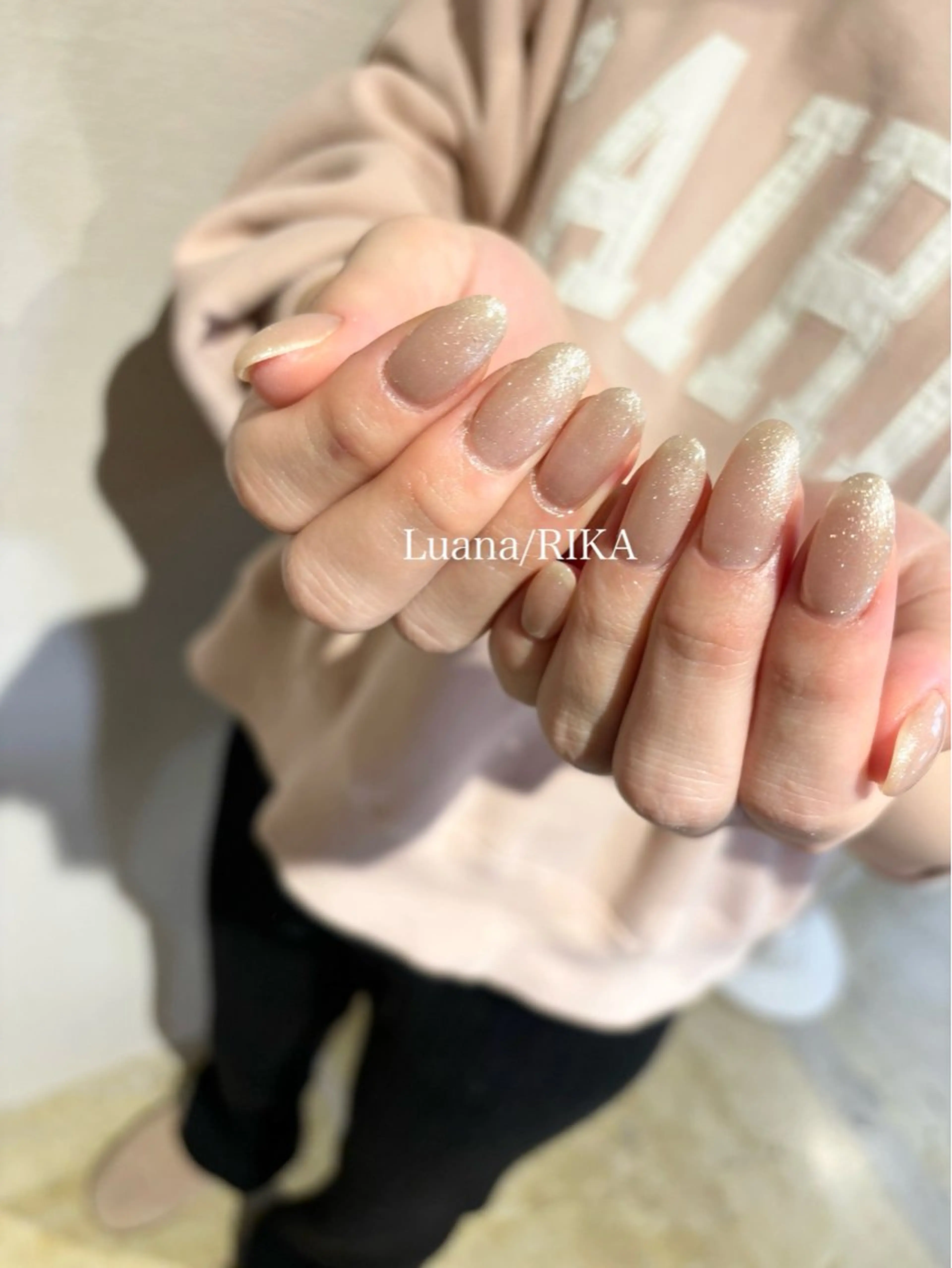 ネイル ラメ(グリッター) ハンドネイル Nail Salon Luana Rikaのネイルデザイン