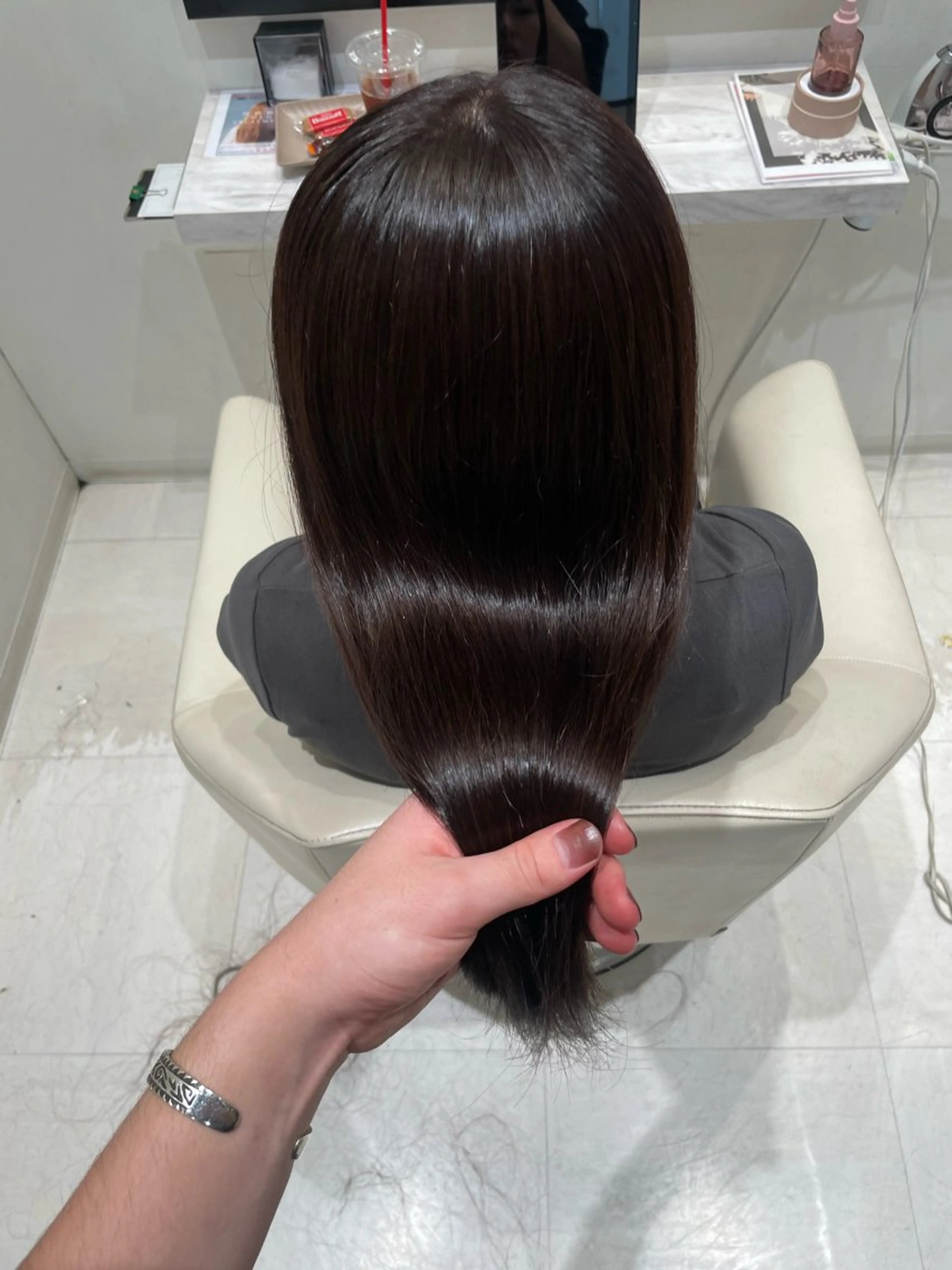ロング カラー ブラウンカラー カット ヘアカラー トリートメント k-two✨たき艶感 カラー／美髪矯正のヘアスタイル