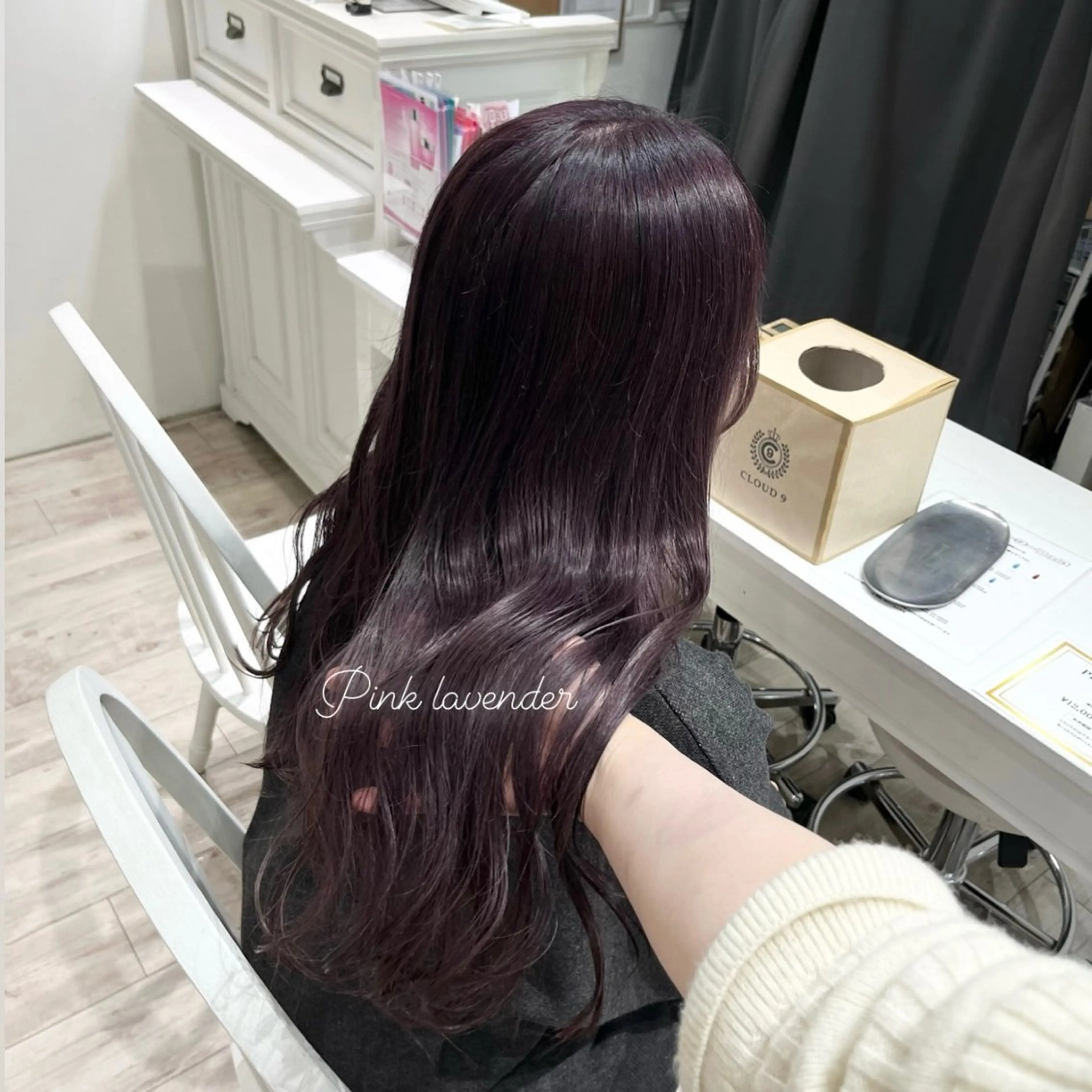 ロング カラー ブリーチ ラベンダーカラー ピンクカラー ピンクラベンダー miku୨୧˖* 透明感モテカラーのヘアスタイル