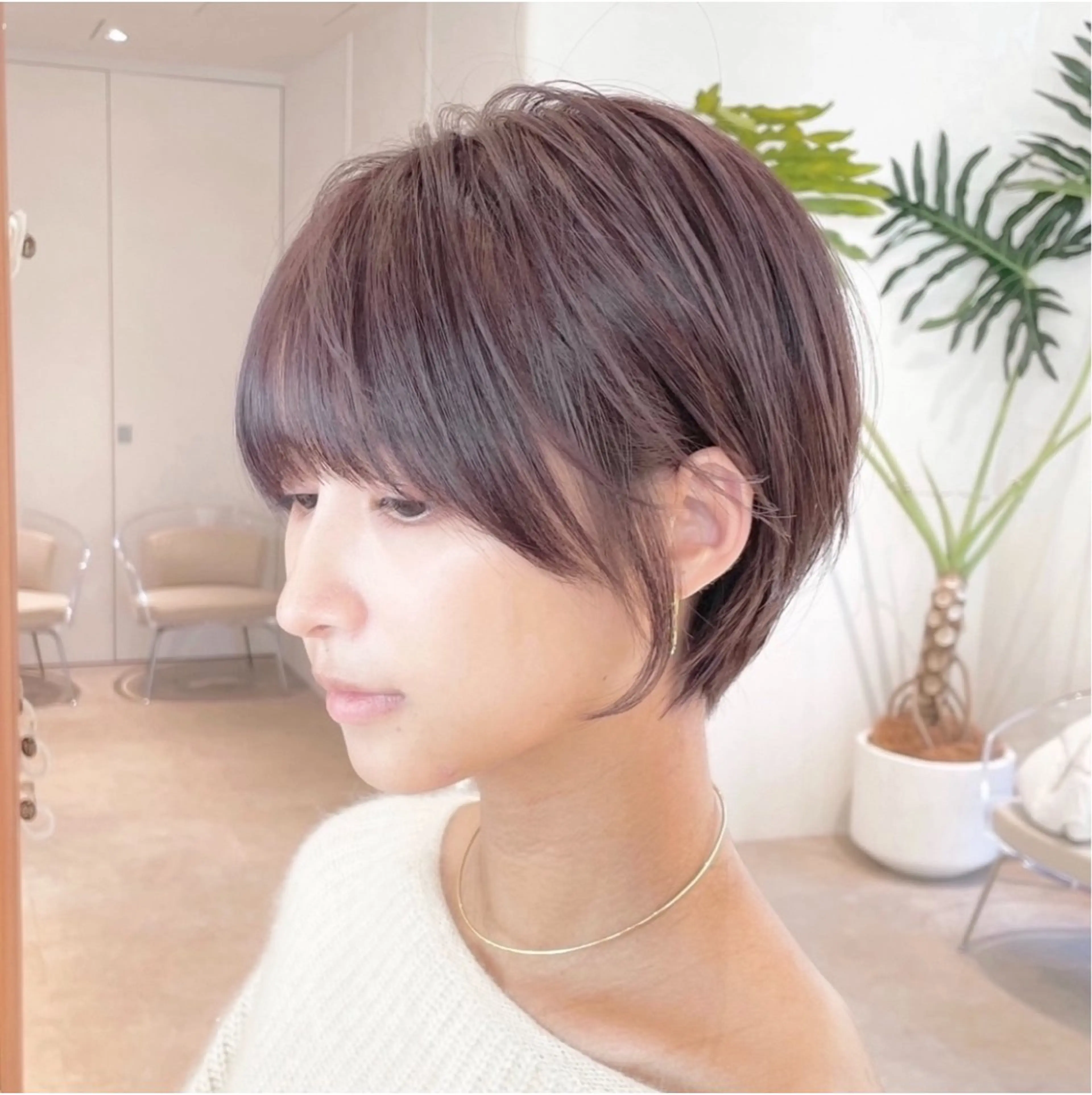 ショート カラー ショートボブ ショートレイヤー ハンサムショート 丸みショート ボブ カット ヘアカラー トリートメント 渋谷ボブ/ショート 特化田中航平のヘアスタイル
