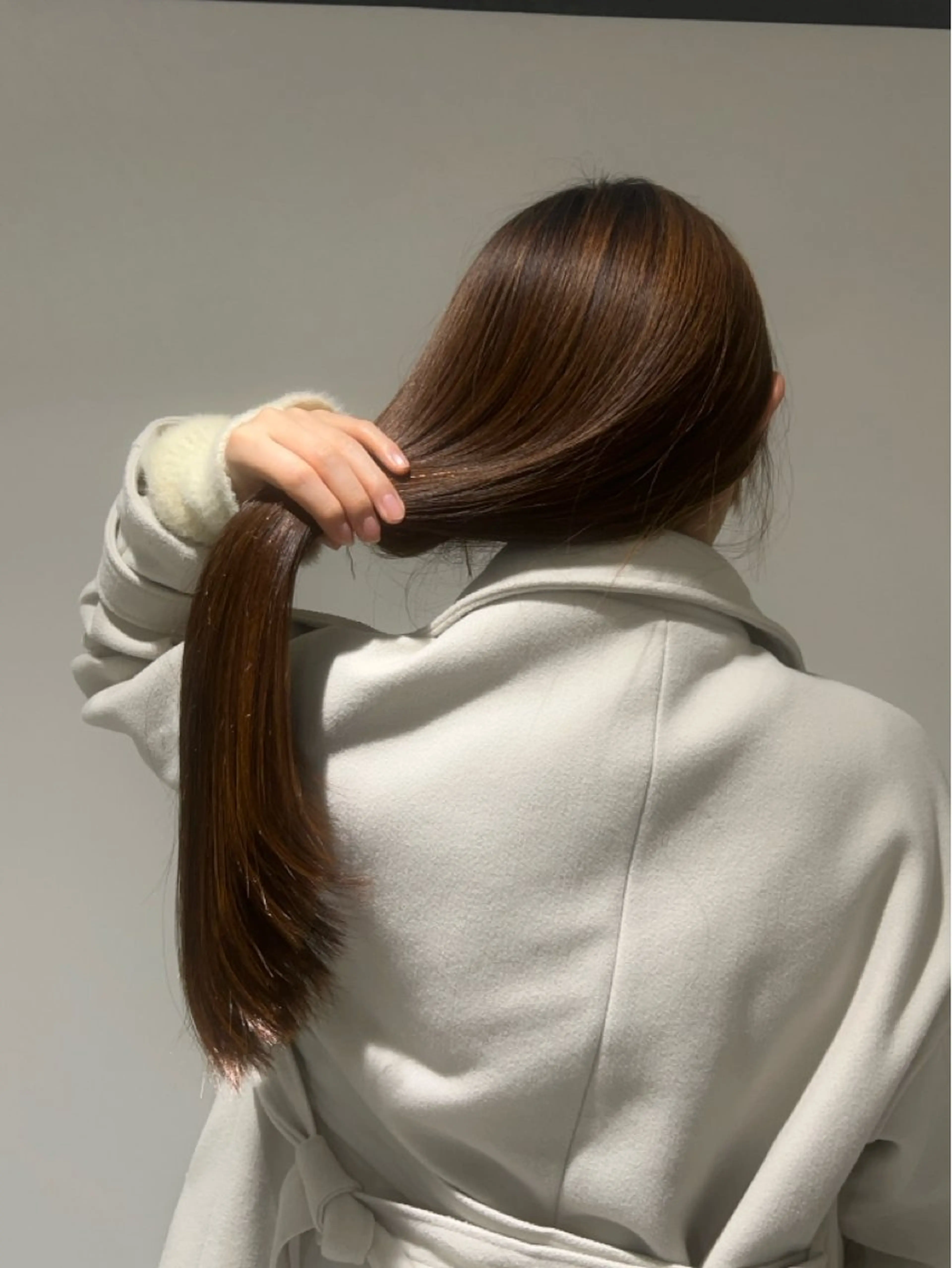 ロング 縮毛矯正 トリートメント タナカ レイヤのヘアスタイル