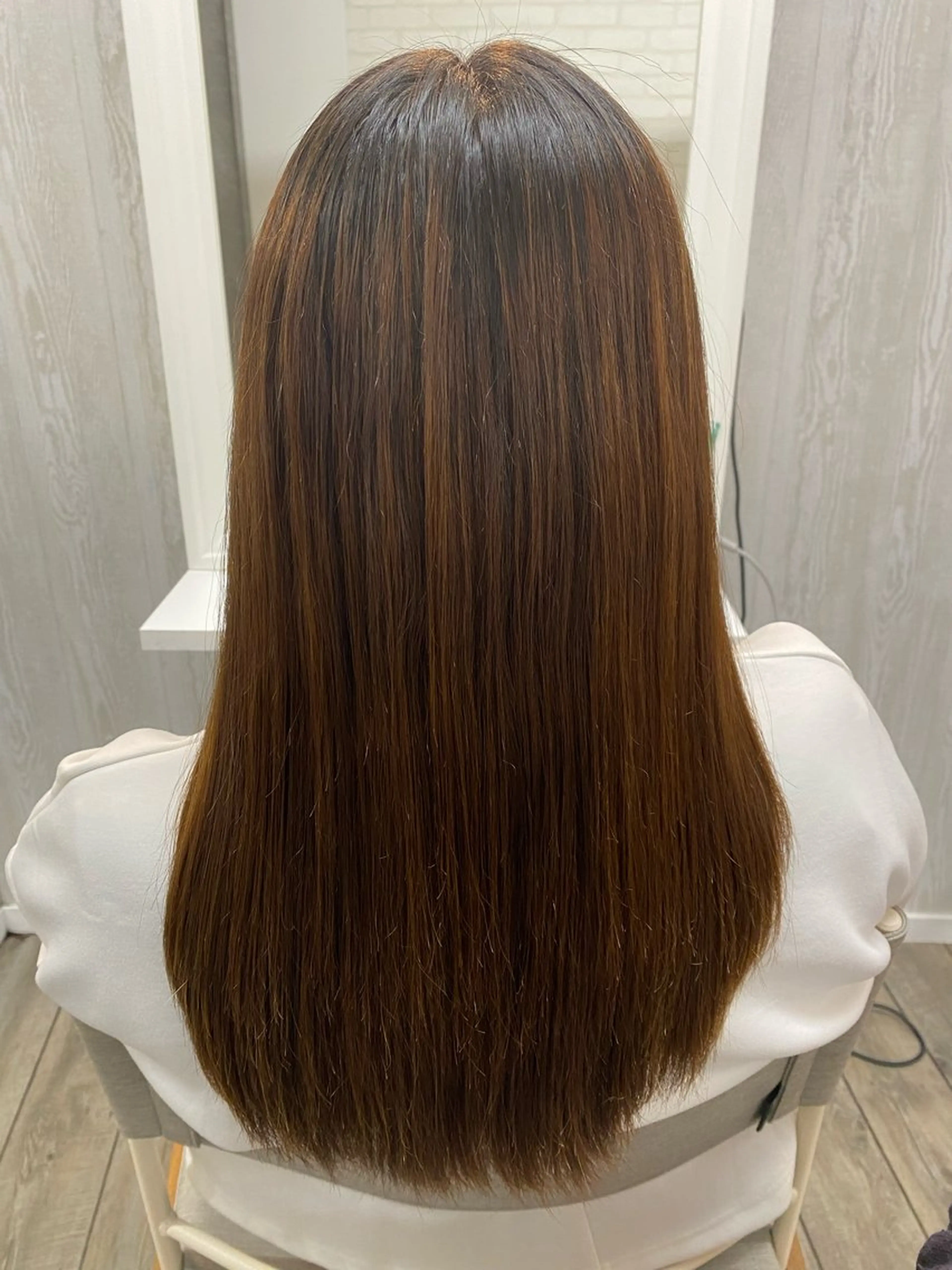ロング 縮毛矯正 縮毛矯正 トリートメント 野宮 妃奈乃のヘアスタイル