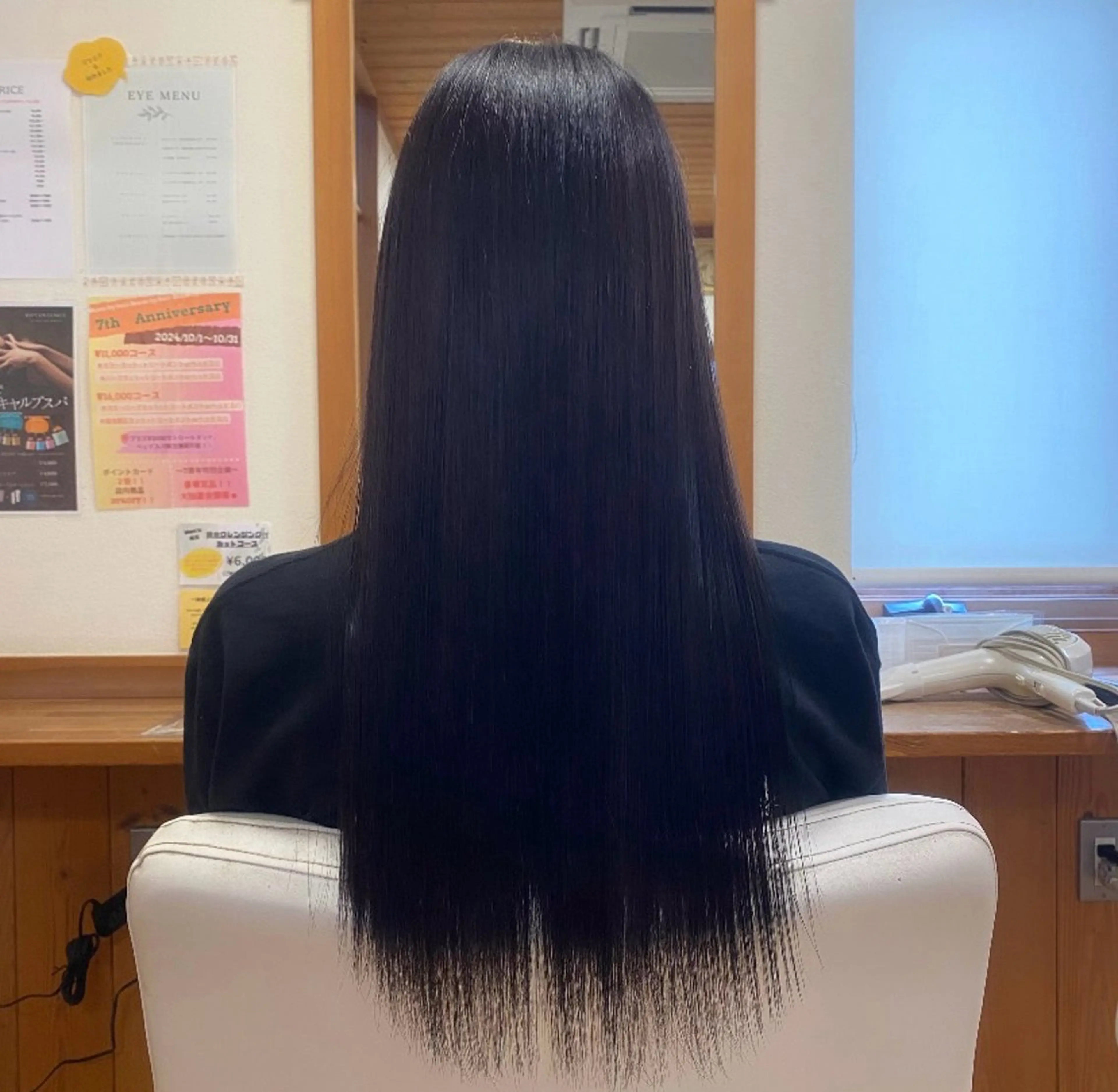 カラー 黒髪 パープルブラック カット ヘアカラー Beam by hair所属・深澤 奈緒のヘアスタイル