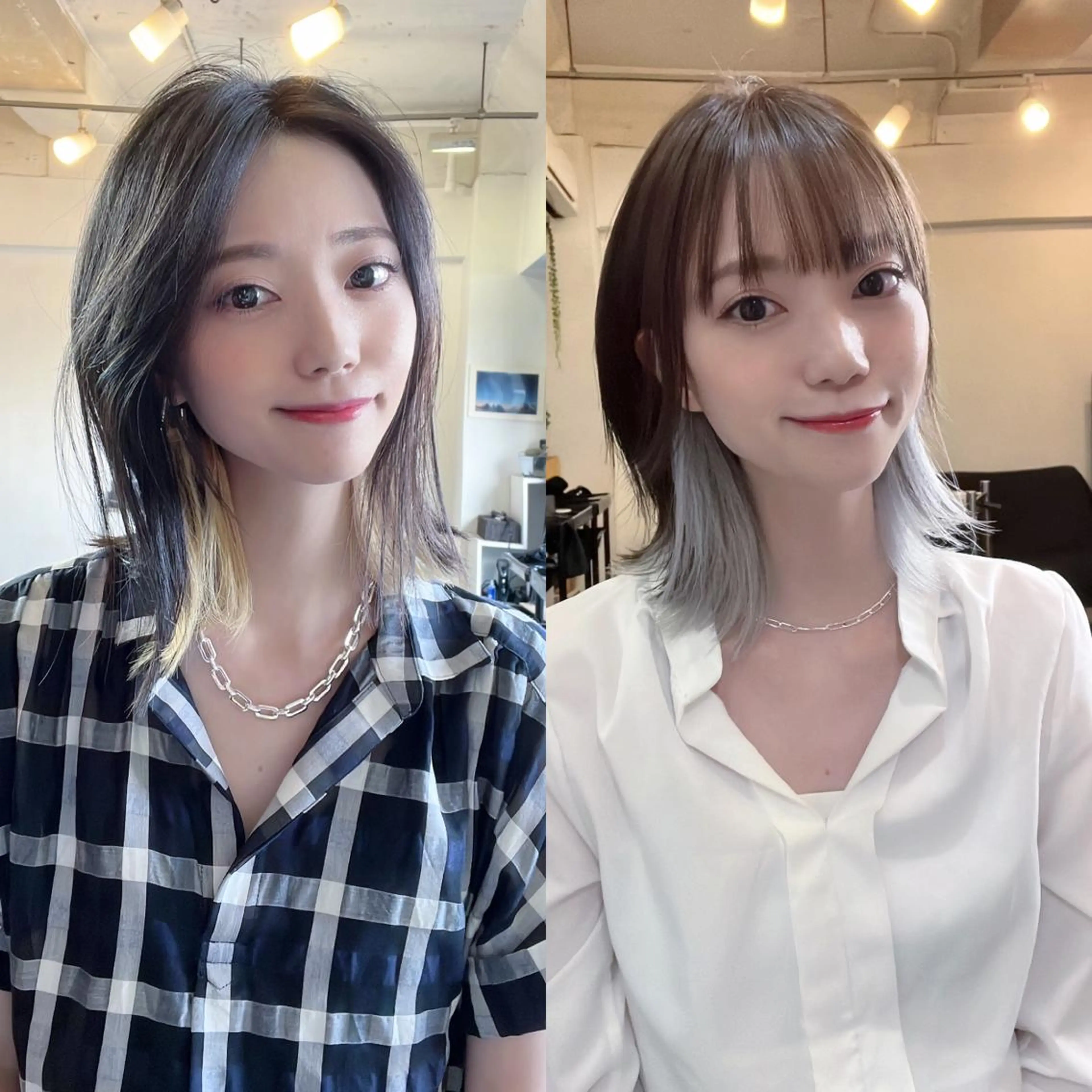 ミディアム くせ毛 エギョモリ 顔まわりレイヤー タンバルモリ ヨシンモリ カット ヘアカラー トリートメント 透明感×髪質改善🧸 韓国ヘア　武田涼のヘアスタイル