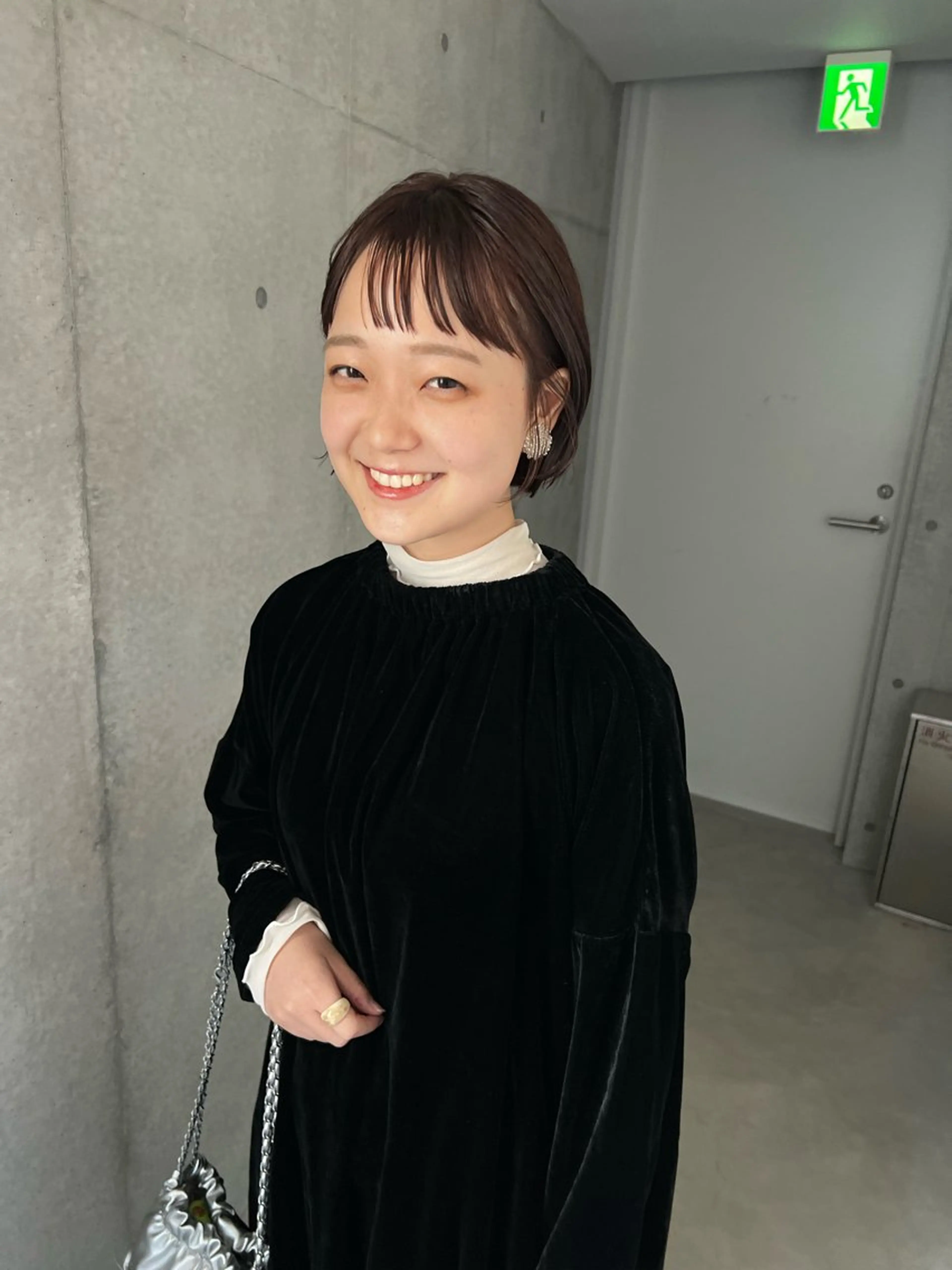 ショート カラー ボブ オン眉 カット ヘアカラー sakoda shunkiのヘアスタイル