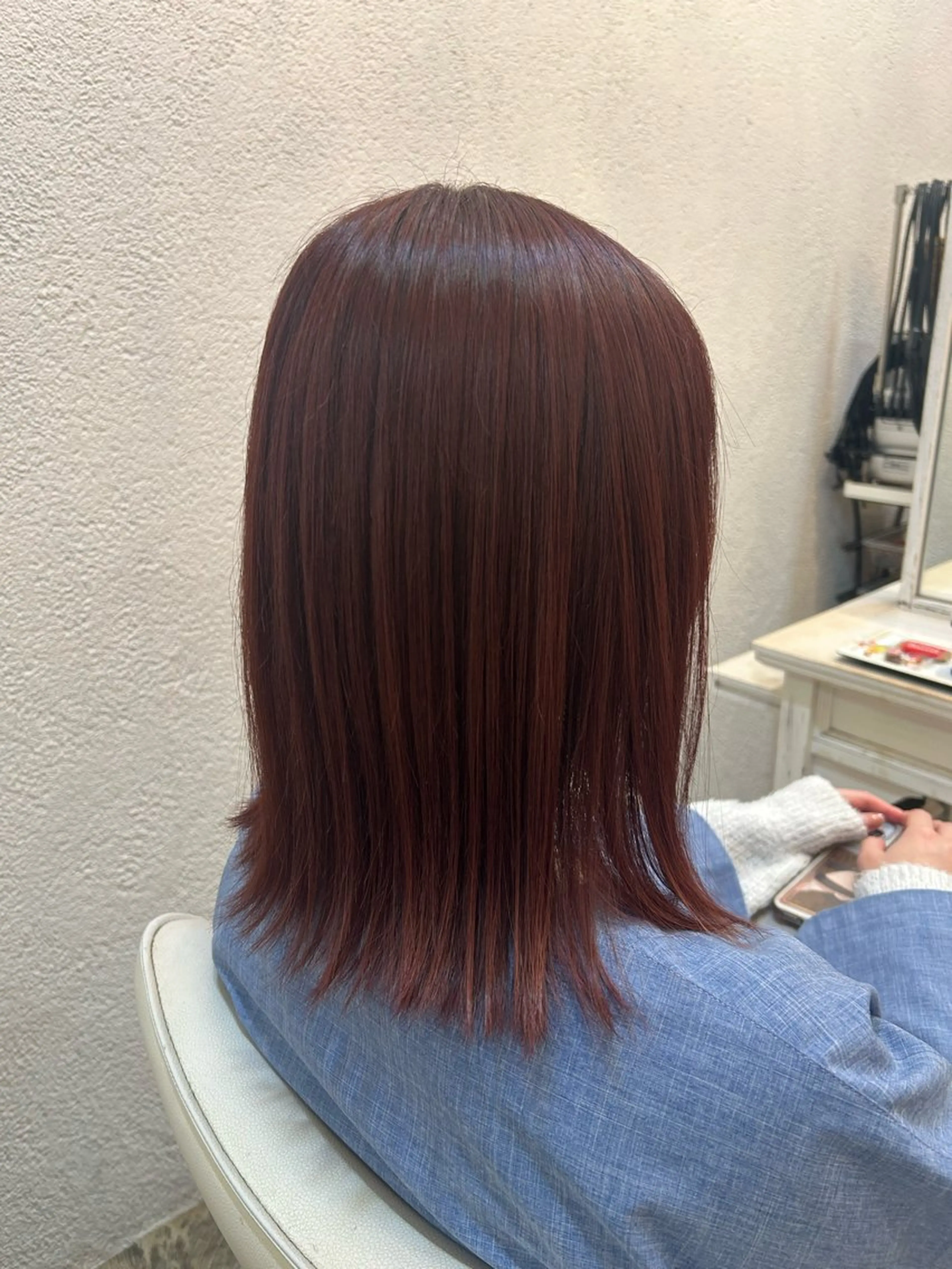 ミディアム 髪質改善 トリートメント カット ヘアカラー トリートメント 小磯 維織のヘアスタイル