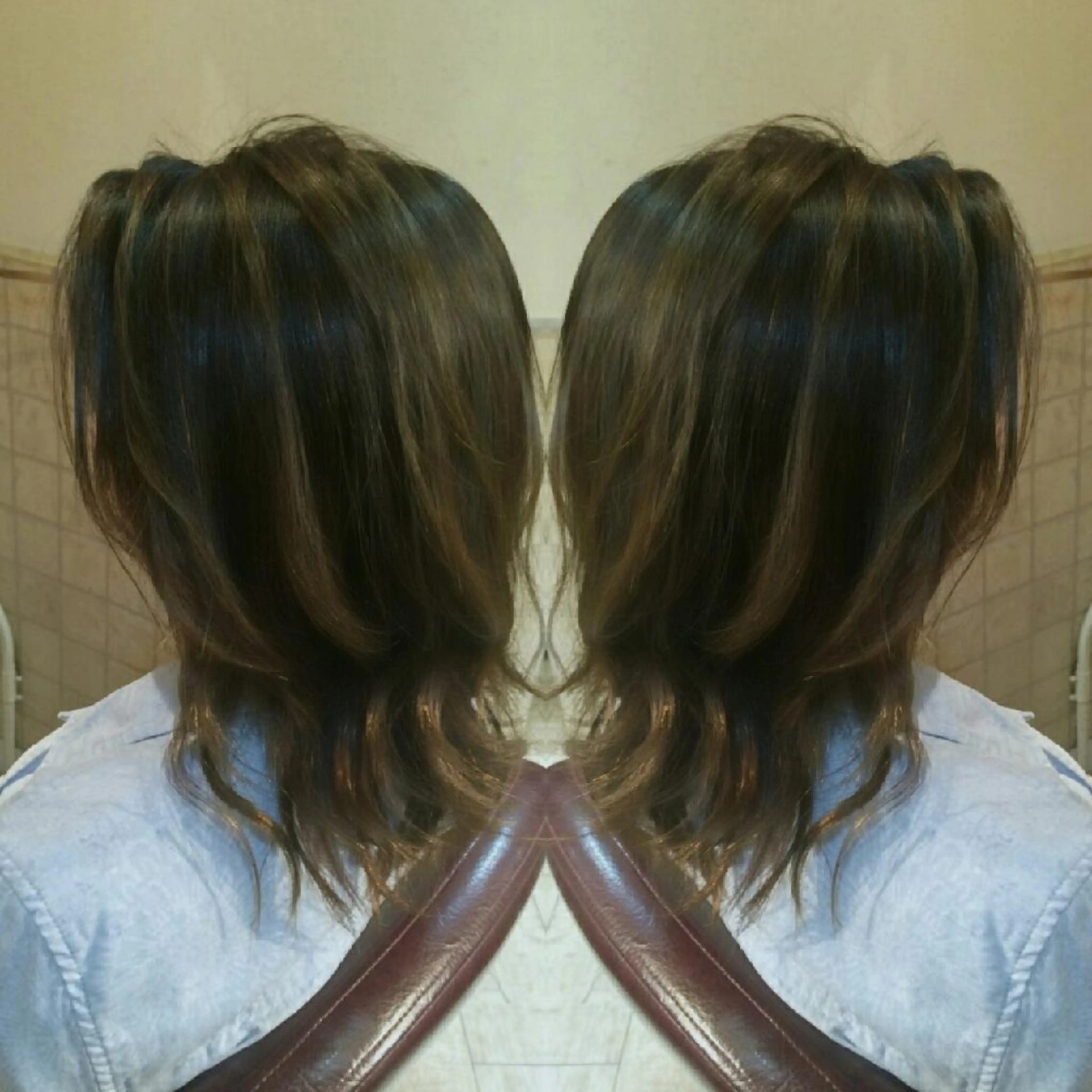 カラー ヘアアレンジ セミロング ロング グラデーションカラー ハイライトカラー ハイライト TRUNS髪質改善所属・100%髪質改善特化 TRUNSのヘアスタイル