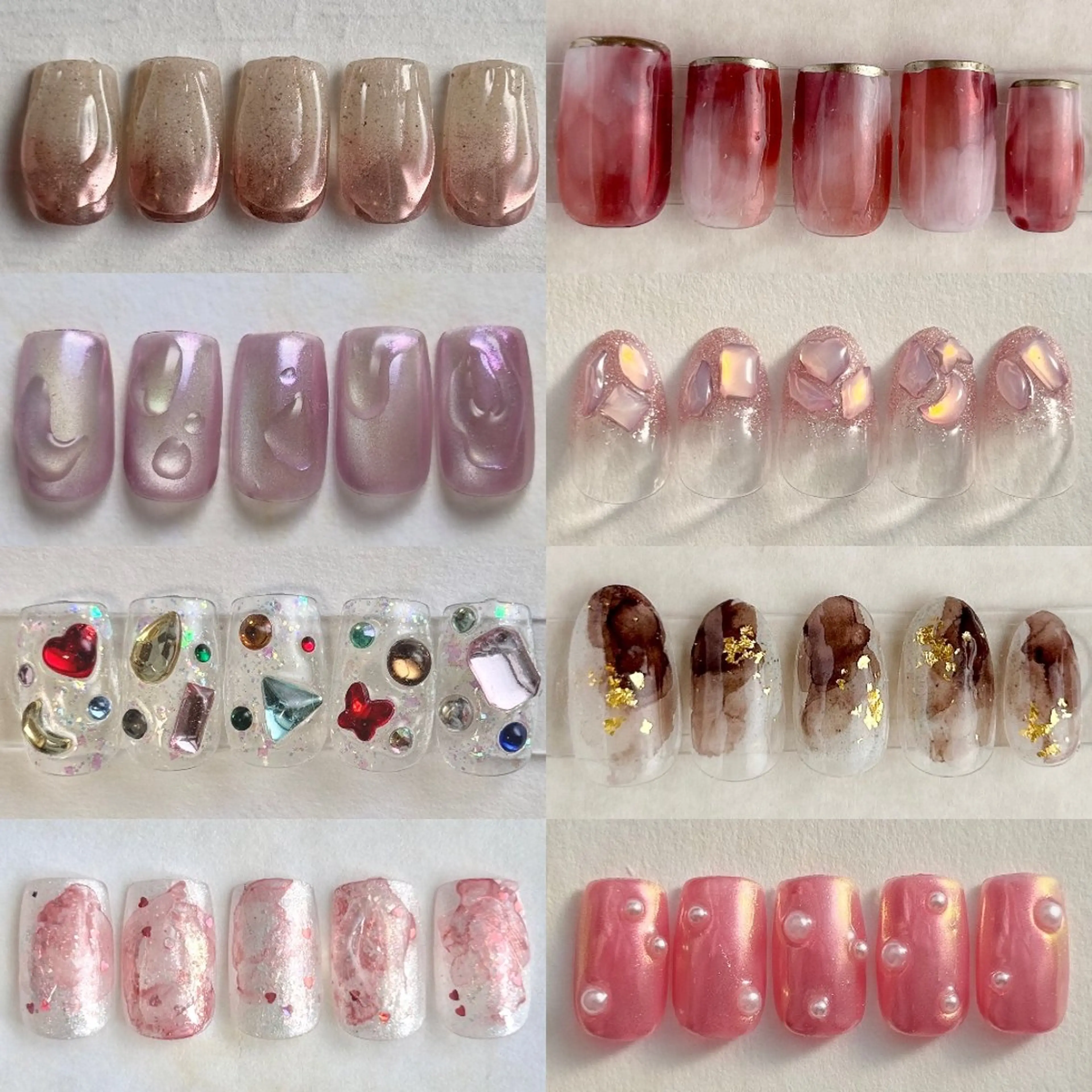 ネイル アートネイル ブルー ボルドー ジェルネイル グリーン ハンドネイル muum　新宿2分 新宿三丁目1分のネイルデザイン