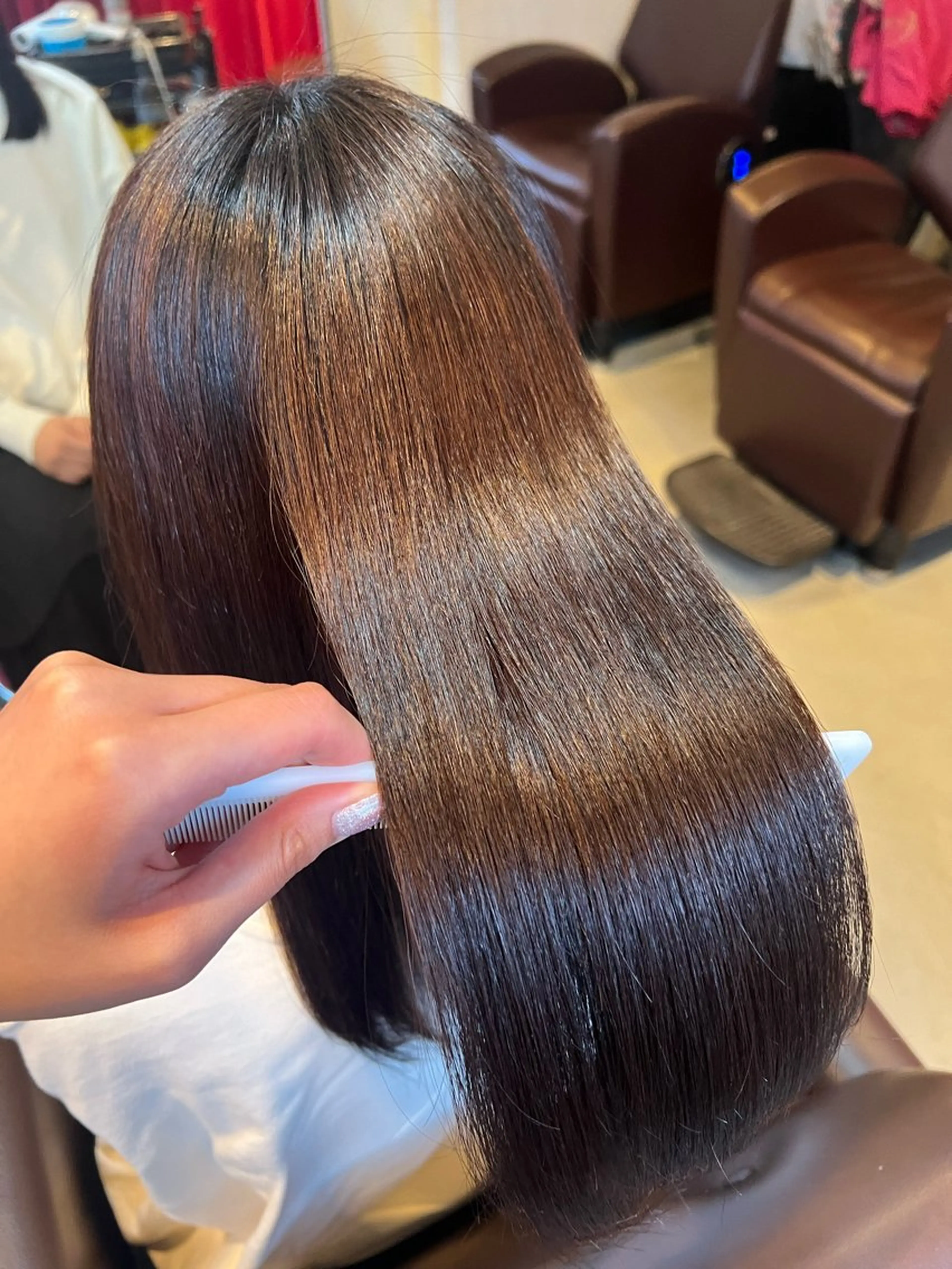 ロング カラー 縮毛矯正 💎艶髪特化💎 ちば　ちなみのヘアスタイル