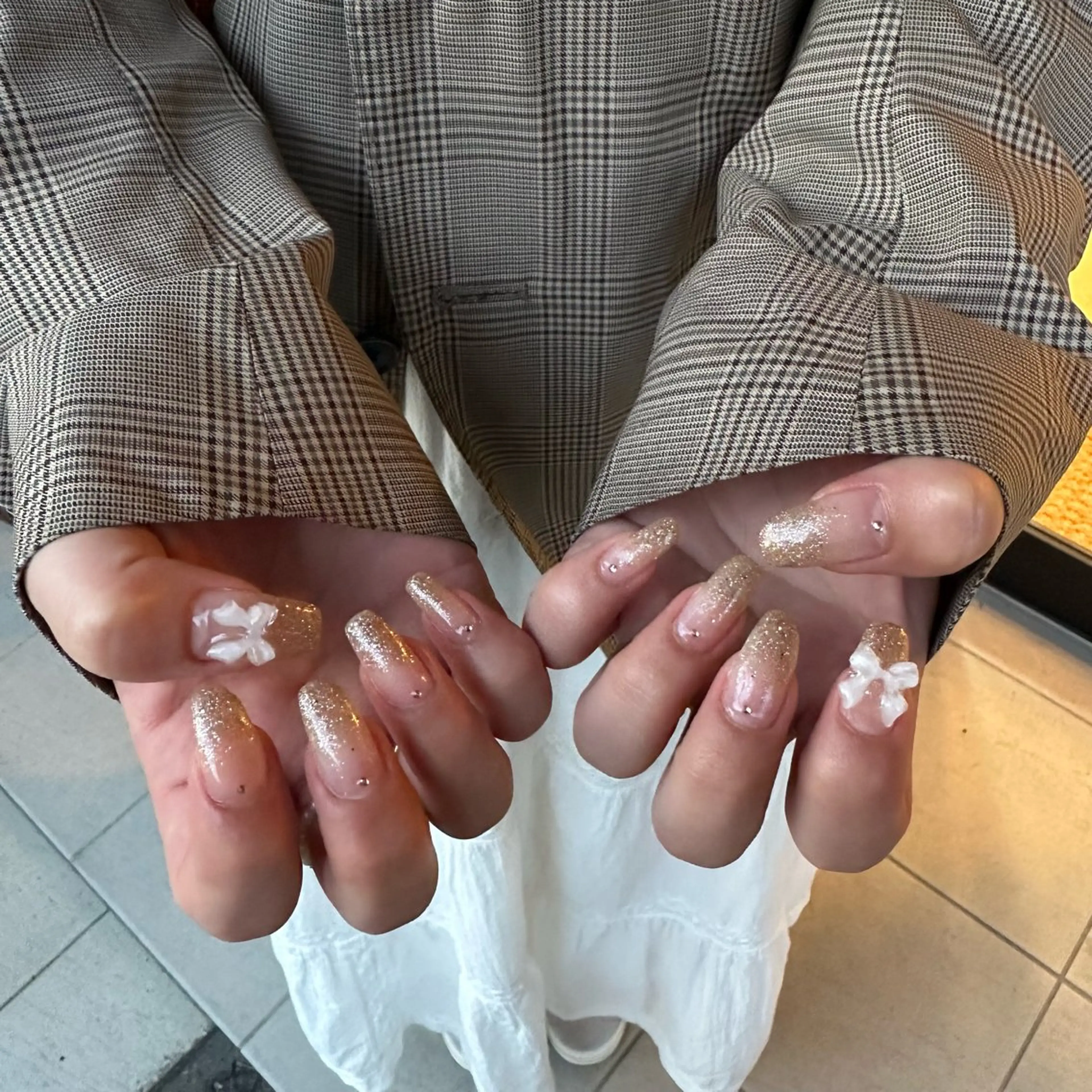 ネイル 長さ出し ハンドネイル addition スタッフ　Maikoのネイルデザイン