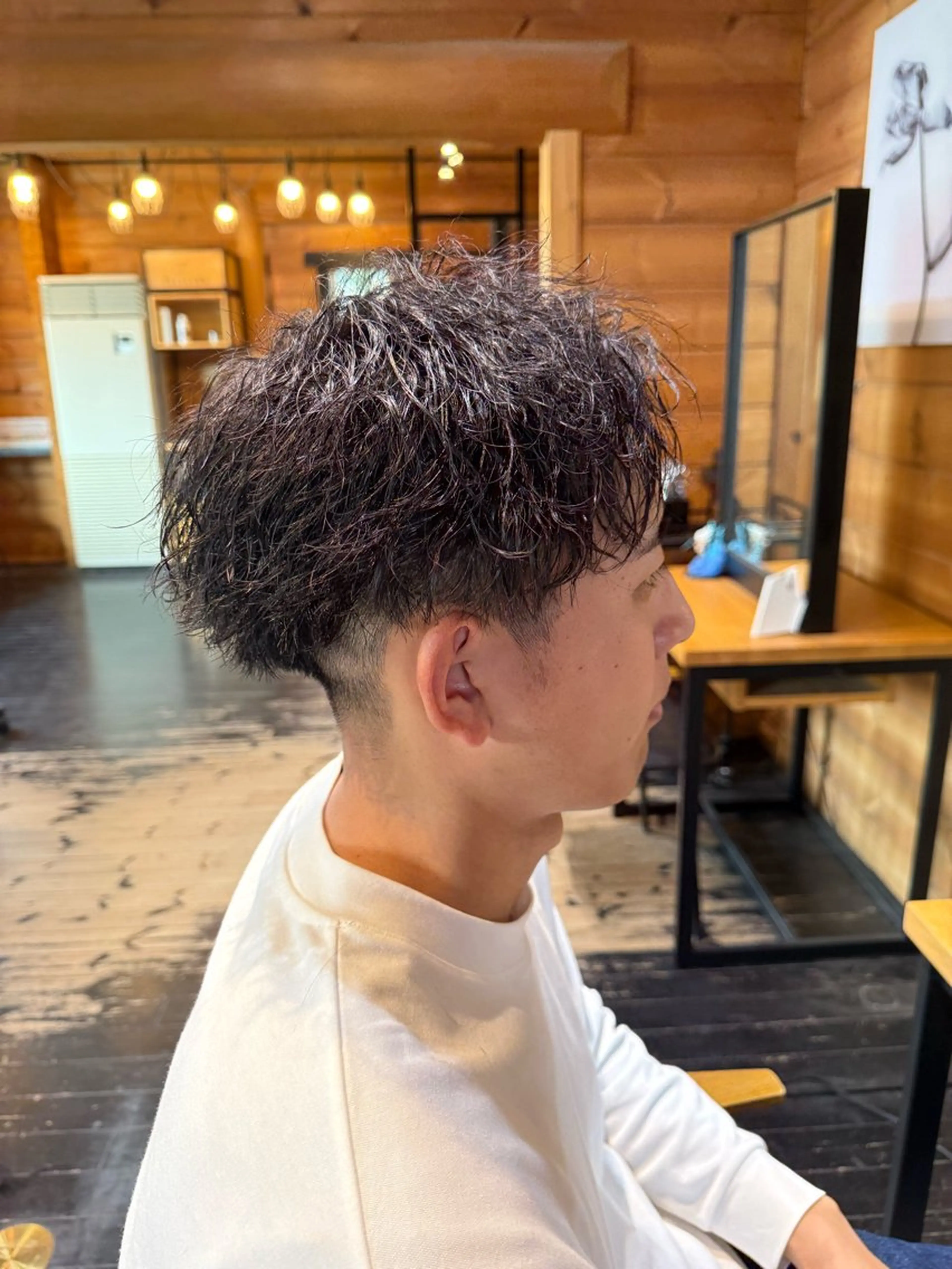 パーマ メンズ 古賀 雄大のヘアスタイル