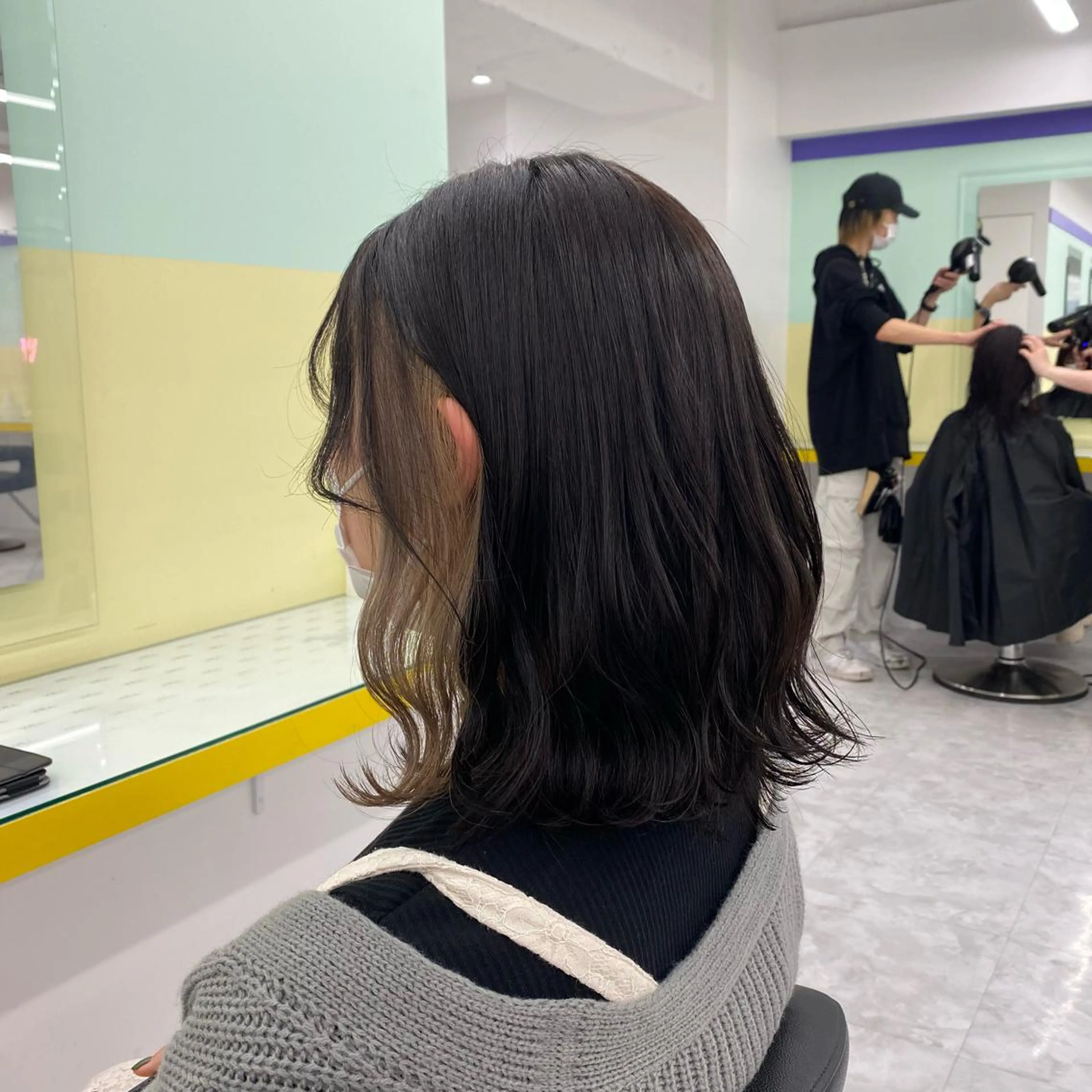 セミロング カラー ヘアアレンジ カット ヘアカラー GOTODAY shair salon 横浜mare店所属・透明感抜群カラー mai🍑♡のヘアスタイル