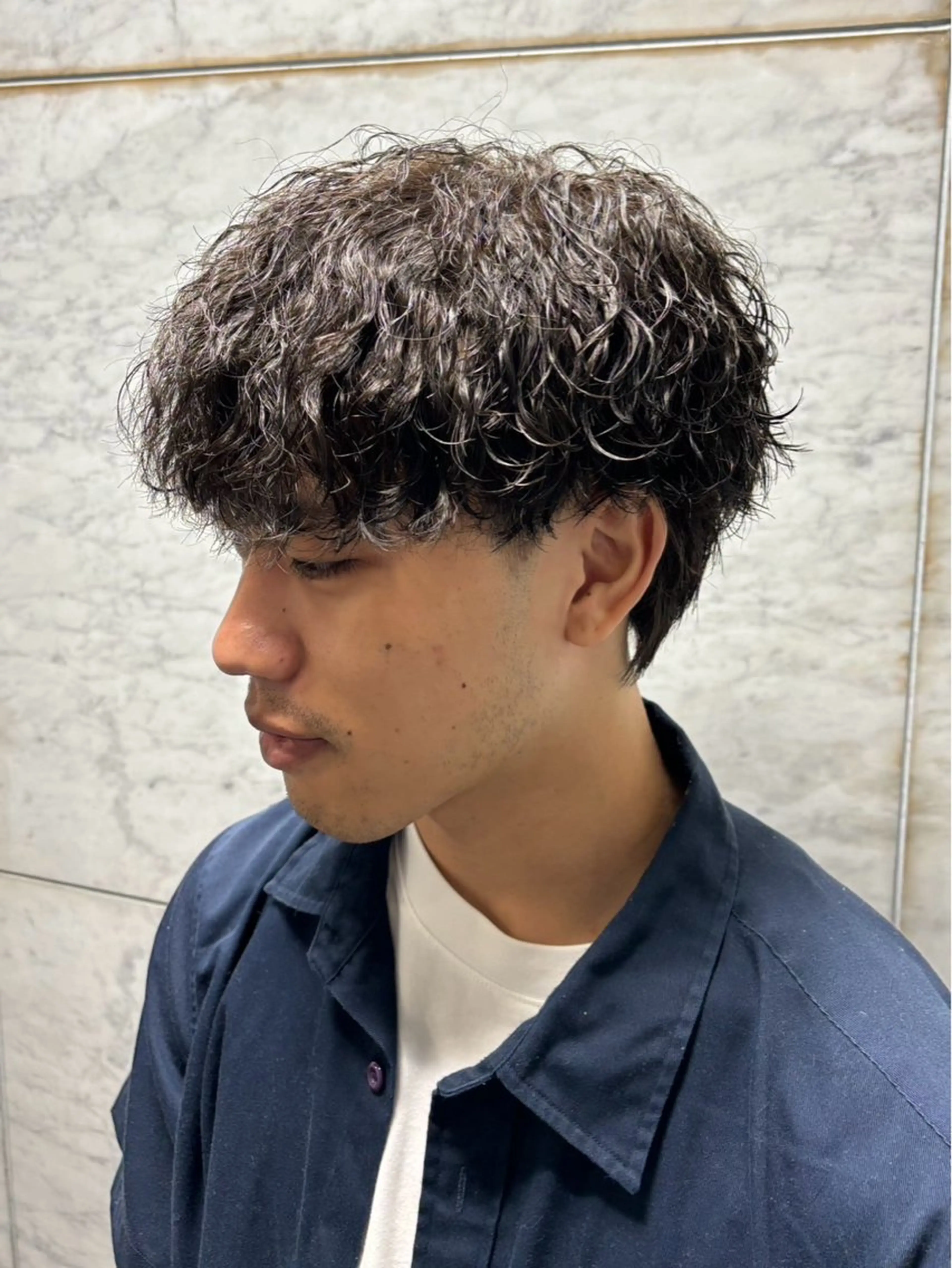 ショート パーマ メンズ 井上 光/メンズ/ パーマ/京都駅のヘアスタイル