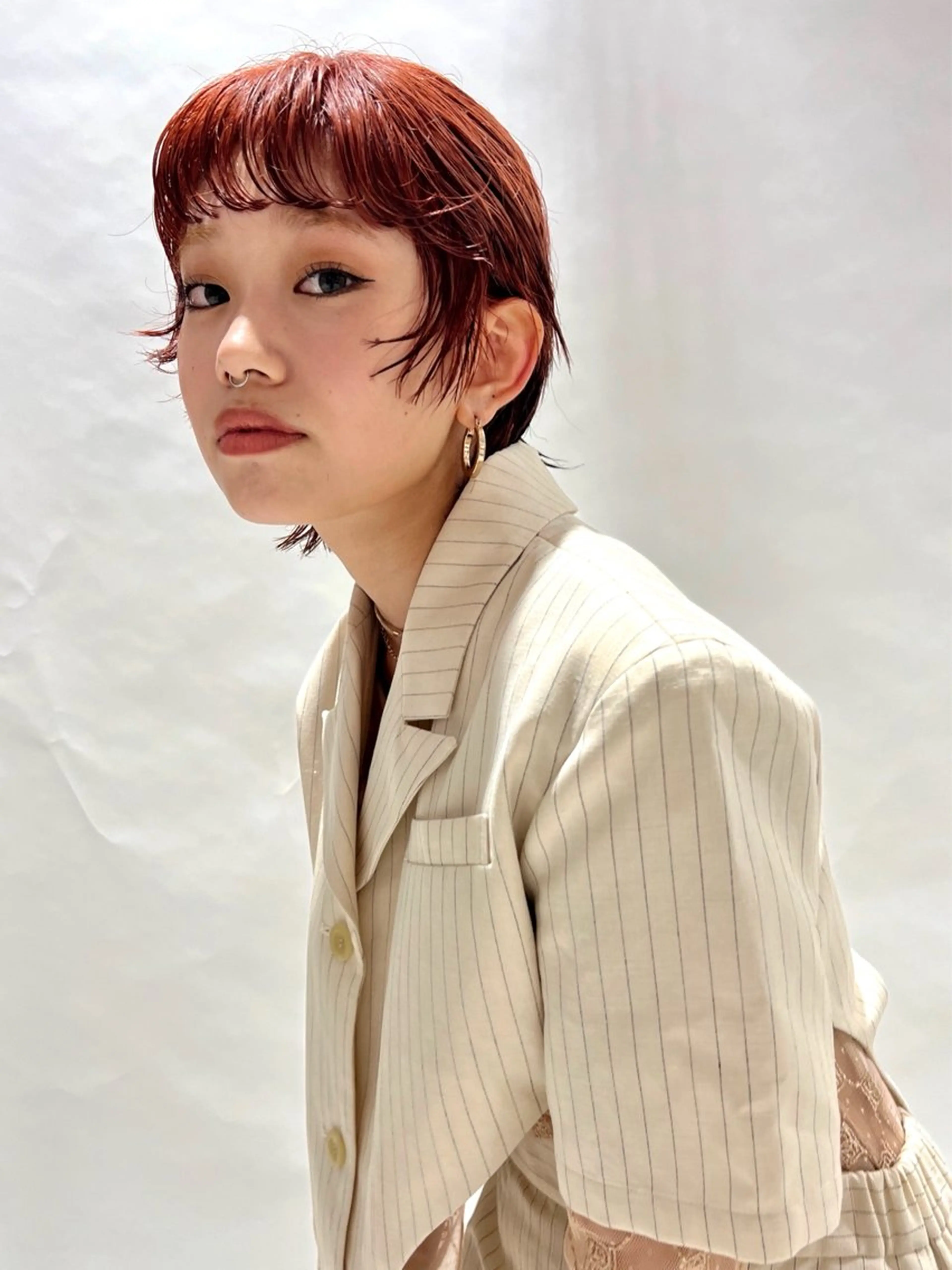 ショート カラー オレンジ ショートヘア ヘアカラー トリートメント ブリーチ/似合わせ カット🦕Kaitoのヘアスタイル
