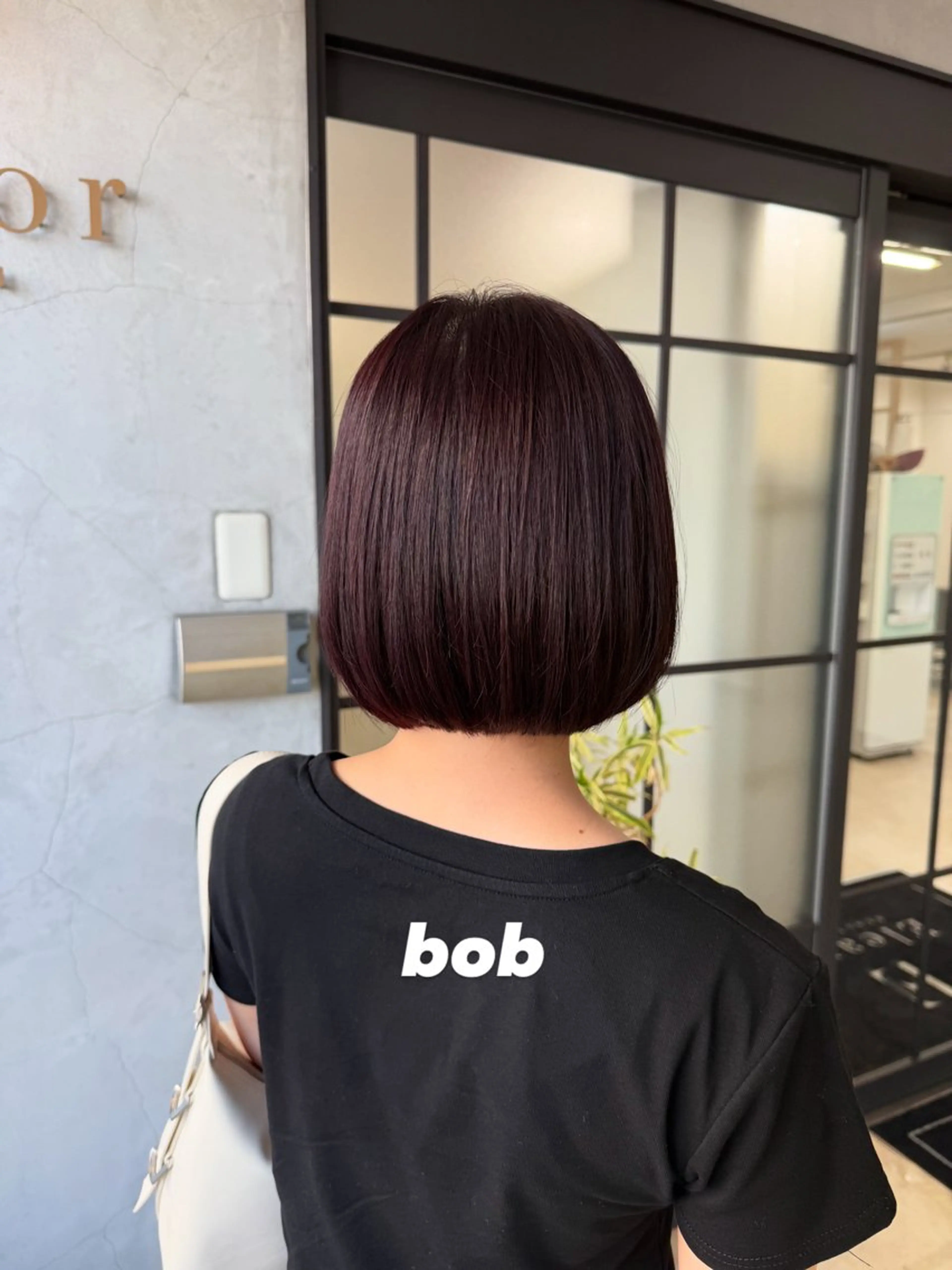 ミディアム パープルカラー ボブ カット ヘアカラー トリートメント ヤマダレナ/個室/ 透明感艶カラー😽✨のヘアスタイル