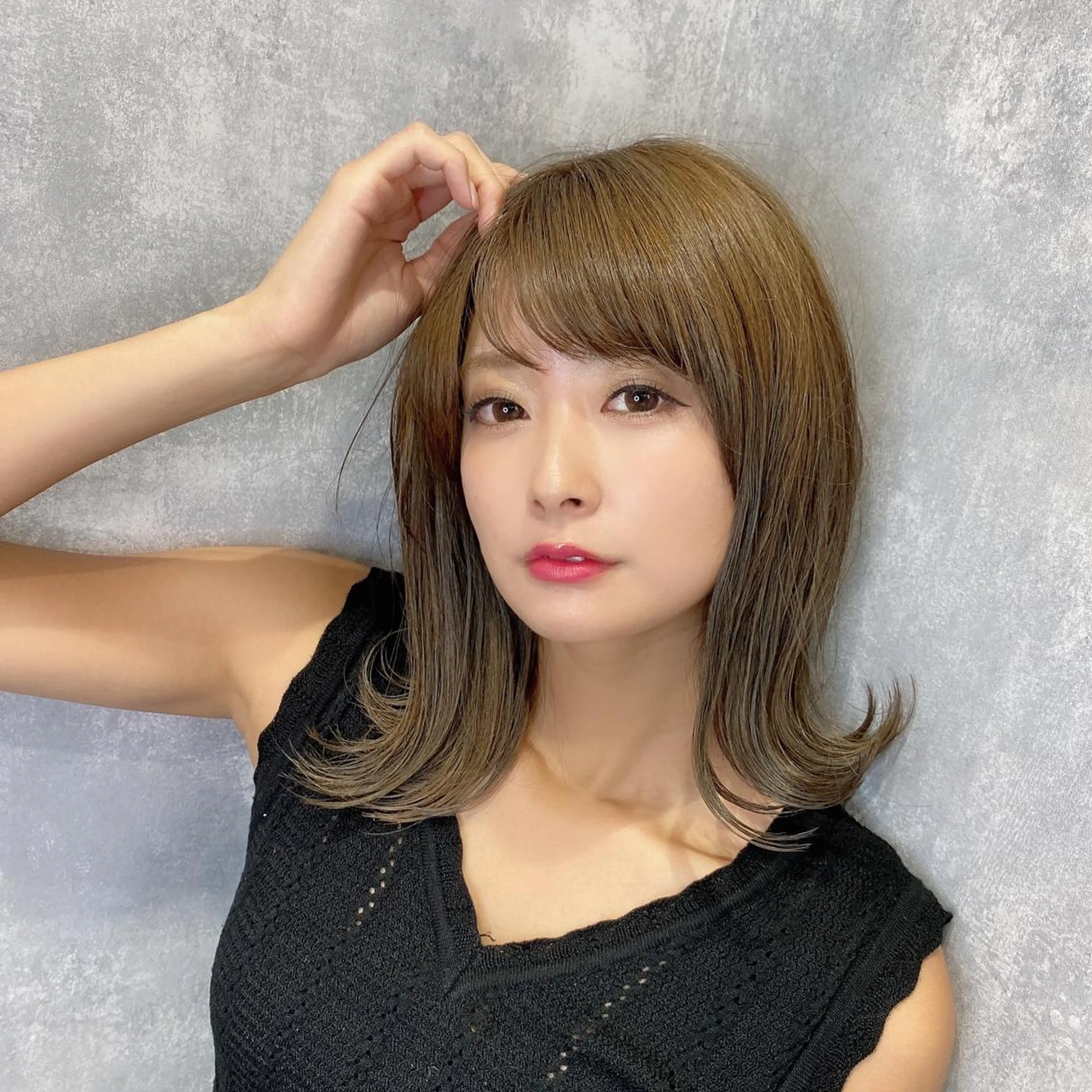 ミディアム 外ハネヘア カット ヘアカラー ROG sapporo所属・トップスタイリスト 店長　内藤康太のその他イメージ