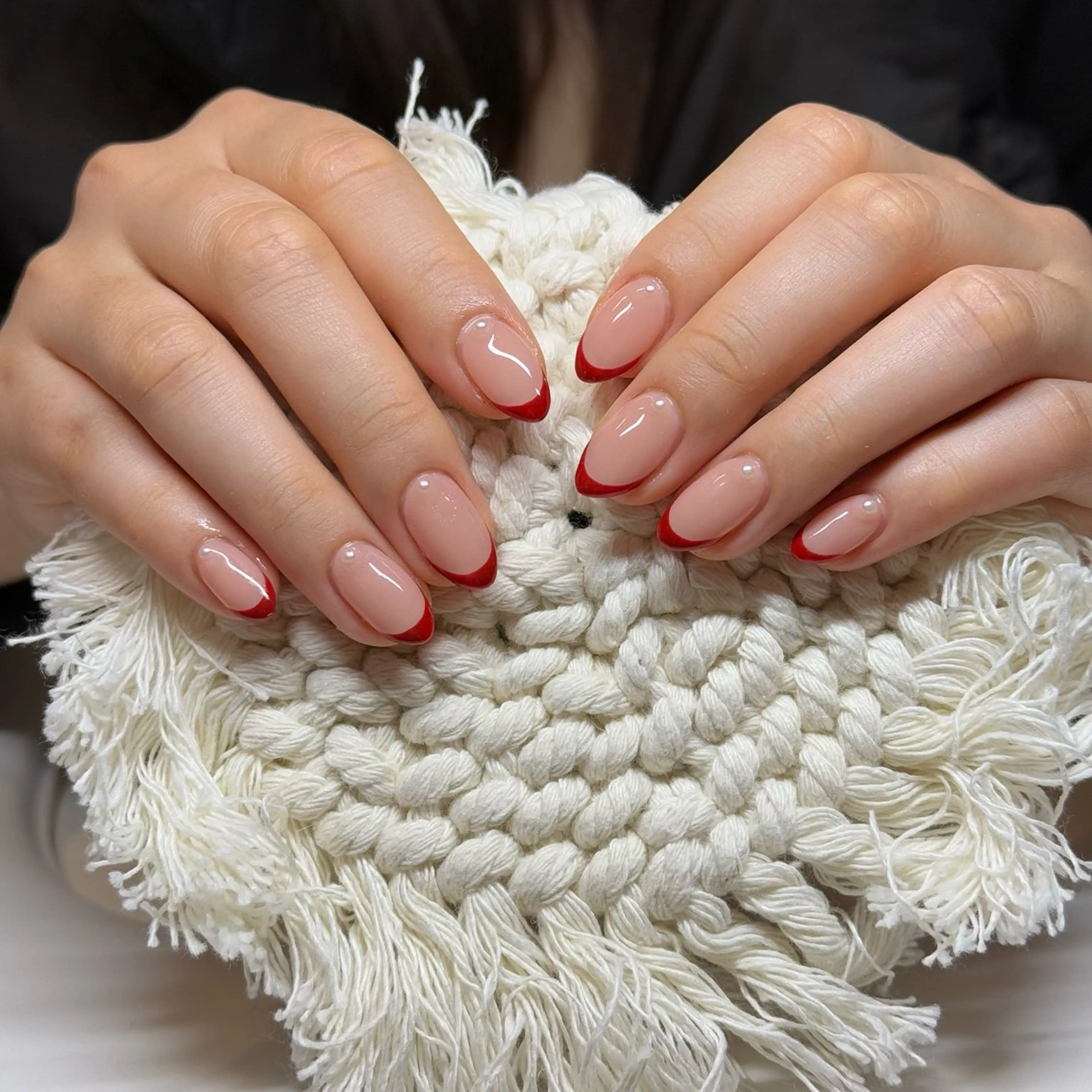 ネイル チークネイル フレンチネイル グラデーション キラキラネイル 韓国ネイル ハンドネイル Risa_ Nailのネイルデザイン