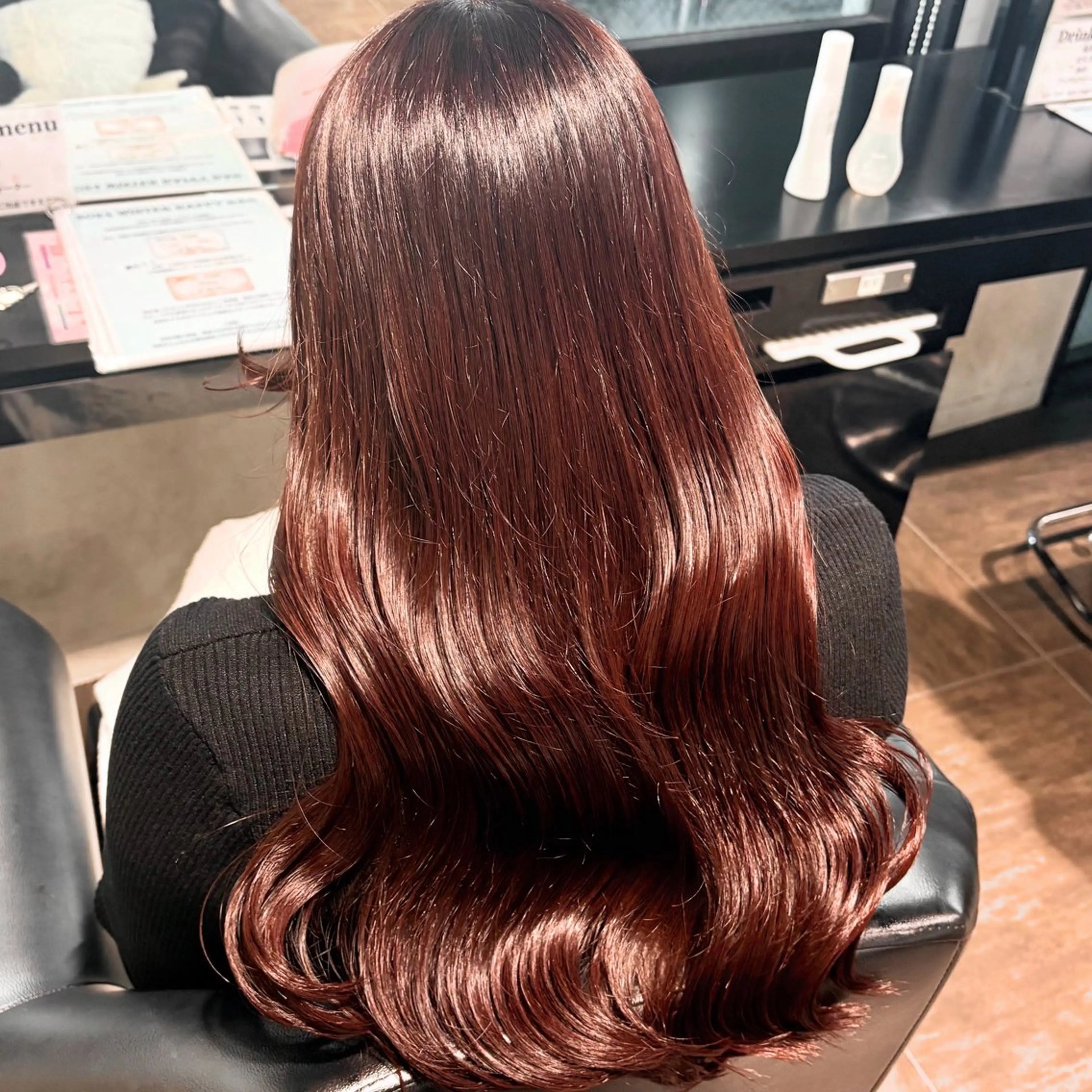ロング カラー ブラウンカラー 透明感カラー ピンクカラー ピンクブラウン ヘアカラー トリートメント 🤍愛されヘア⌇ 𝐑 𝐈 𝐎🤍のヘアスタイル