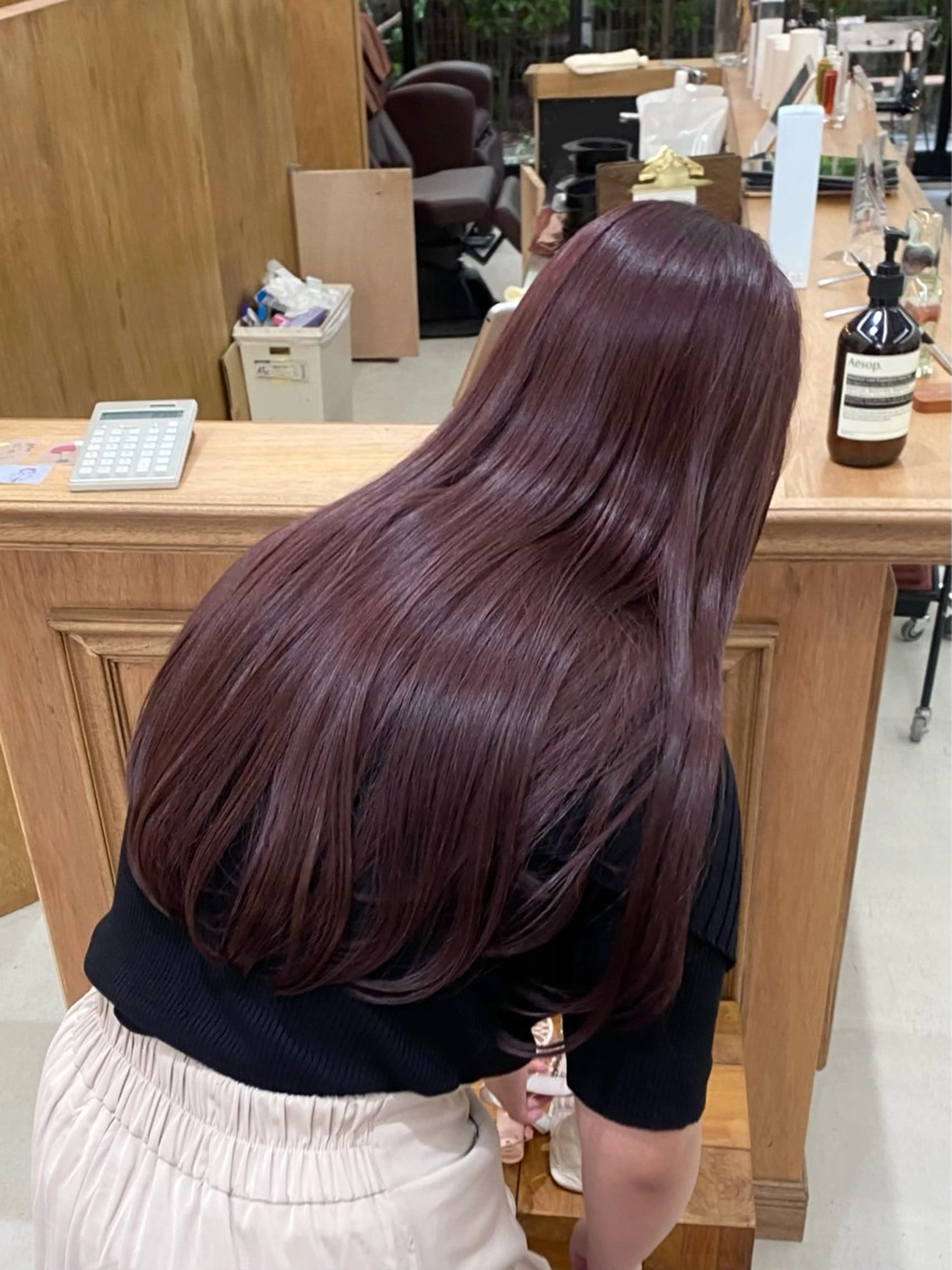 ロング カラー ヘアアレンジ ラベンダーカラー ピンクカラー カット ヘアカラー トリートメント ハル🌸柔色/ ブリーチなし/艶髪のヘアスタイル