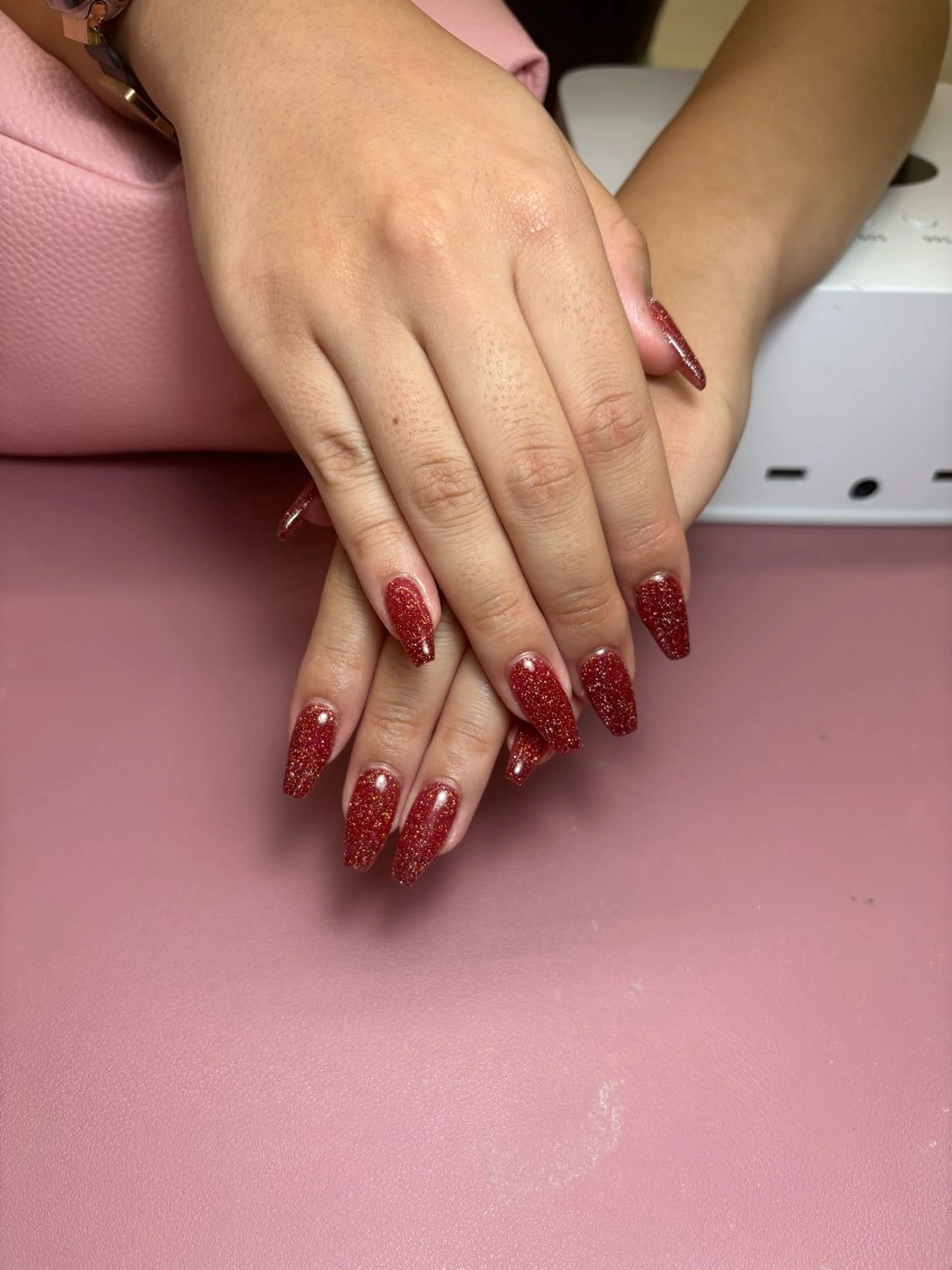 【10本長さ出し】キラキラワンカラー💅ラメ、フラッシュ2色まで⭕️の写真