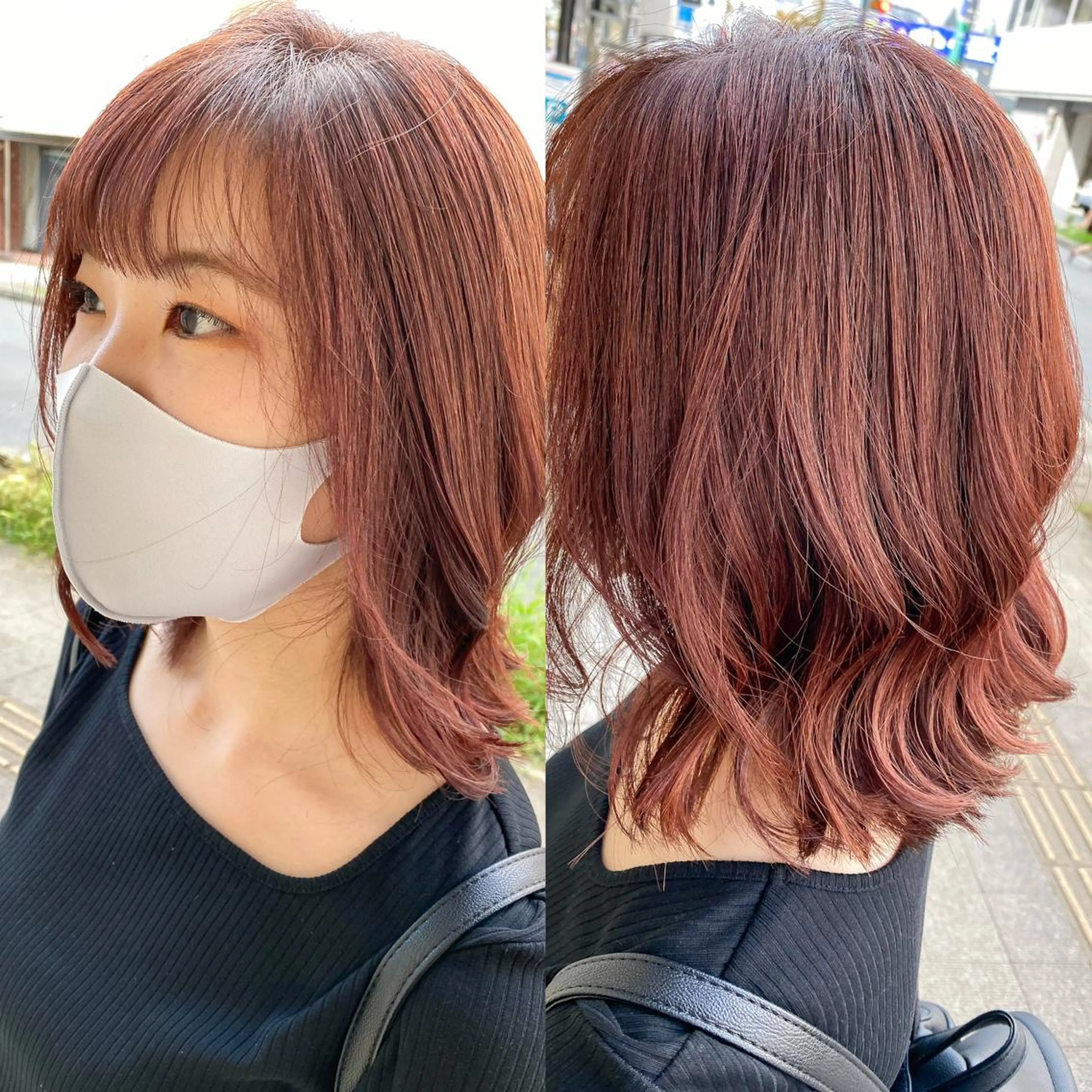 ミディアム カラー 韓国風デザイン 💐MIZUKI💐のヘアスタイル