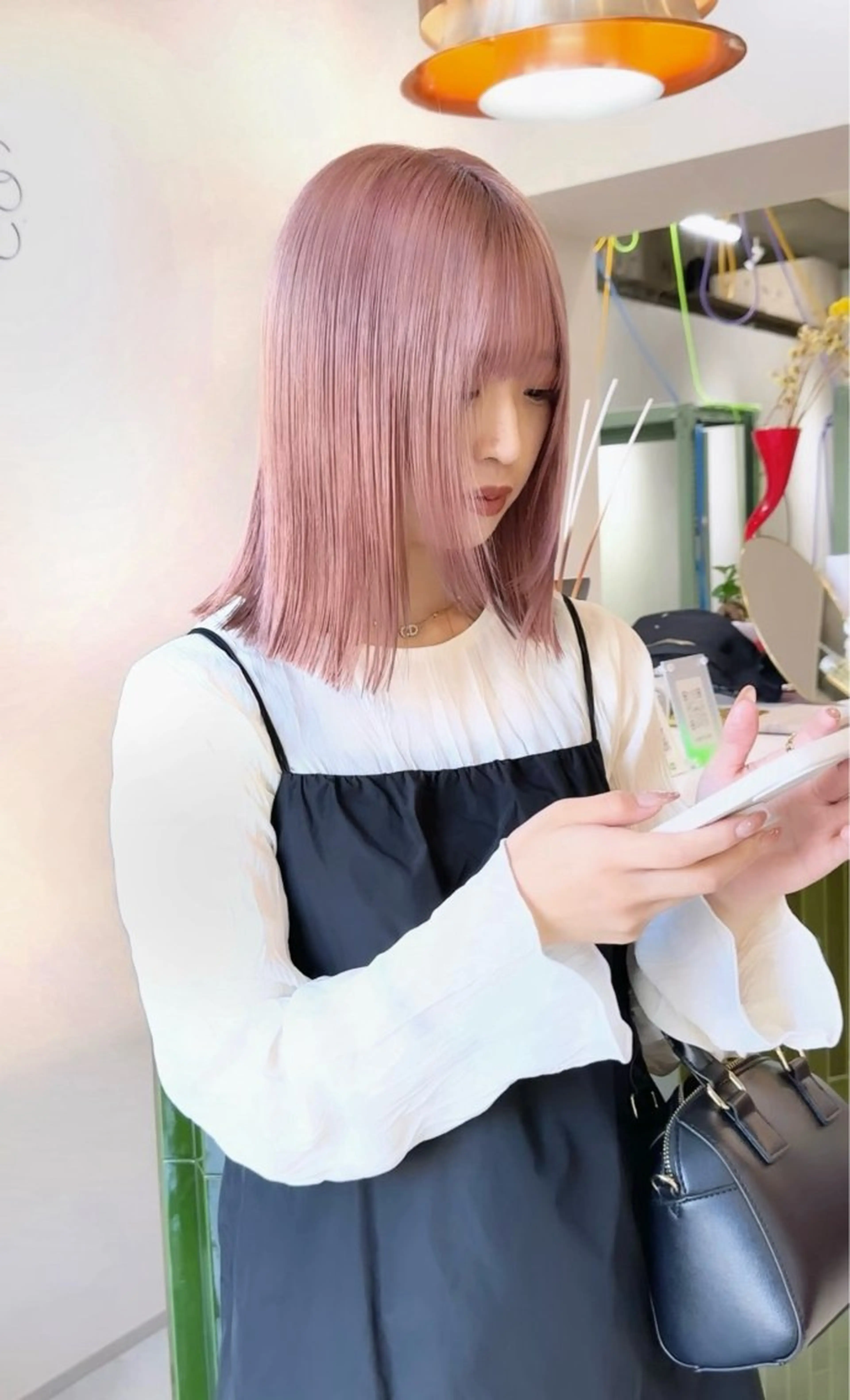 ミディアム カラー ヘアカラー 💚ブリーチカラー 指名🥇💚ユウスケのヘアスタイル