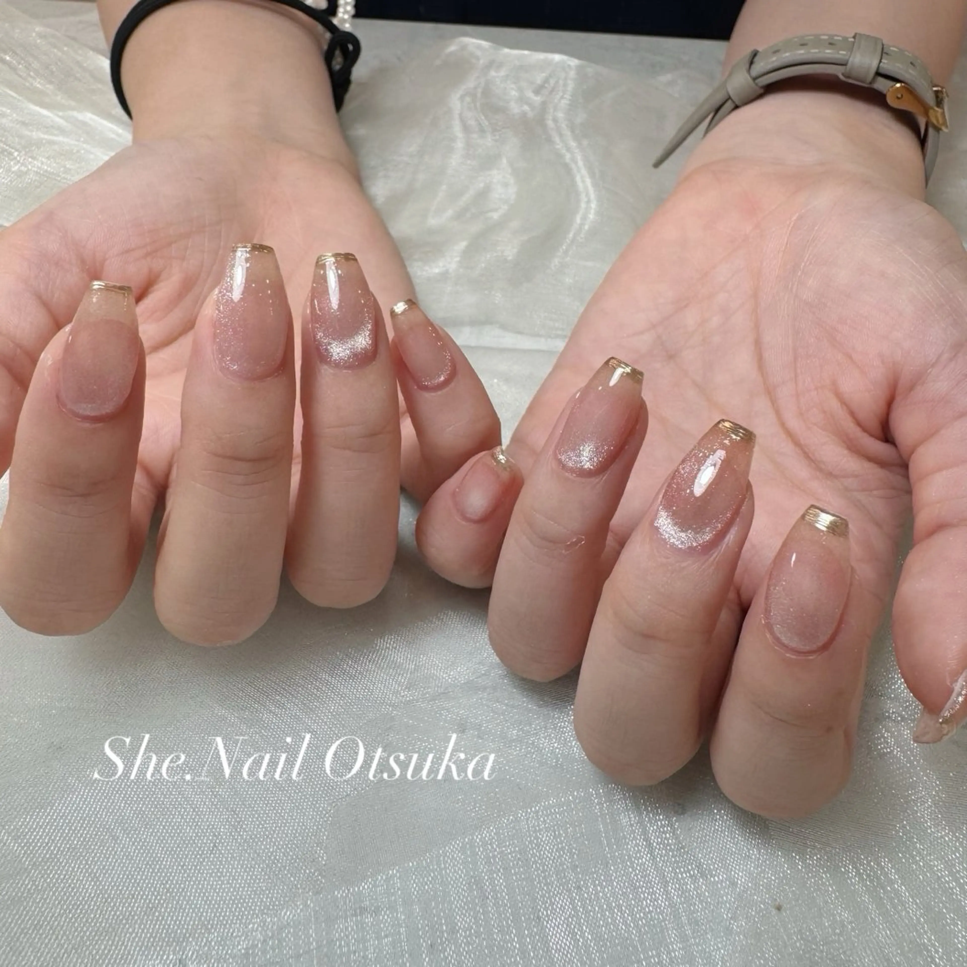 ネイル チークネイル フットネイル グラデーション 韓国ネイル ワンカラーネイル ハンドネイル SHE. Nail Otsukaのネイルデザイン