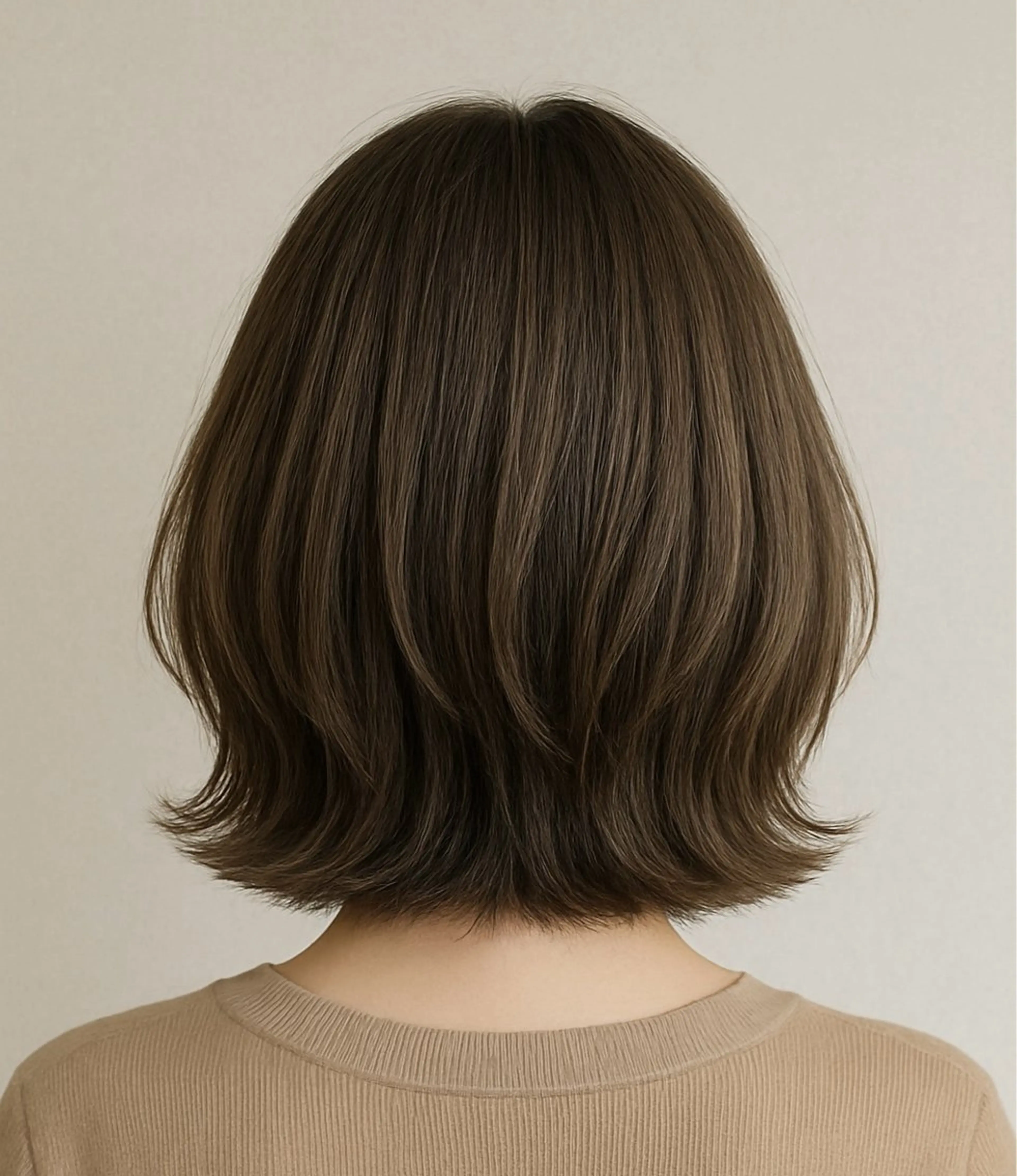 ミディアム ヘアカラー トリートメント teddy(テディ)所属・髪質改善 くびれボブ KASHIのヘアスタイル