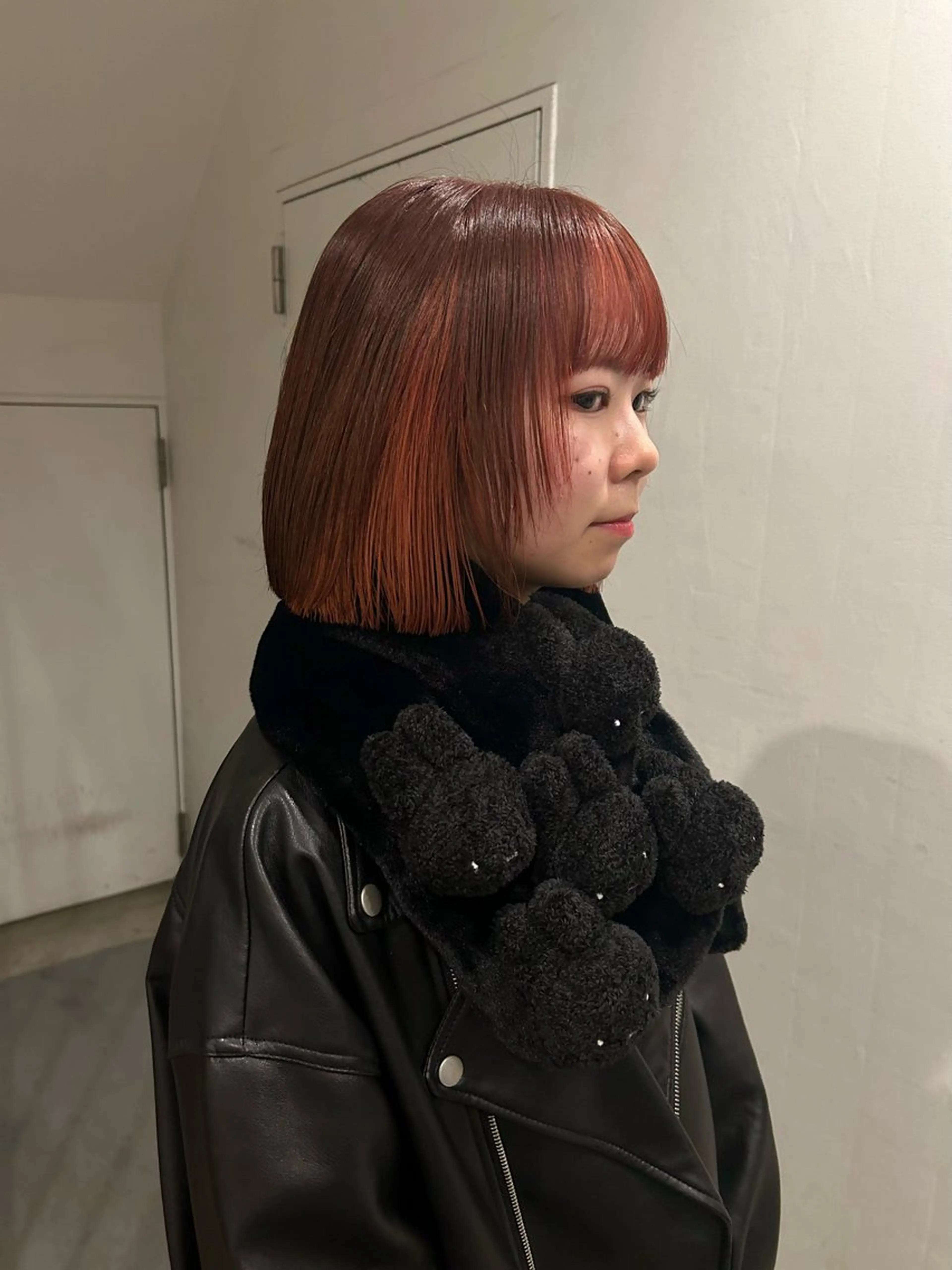 ショート カラー オレンジ hen所属・心斎橋/レイヤー/ ブリーチ/モエのヘアスタイル