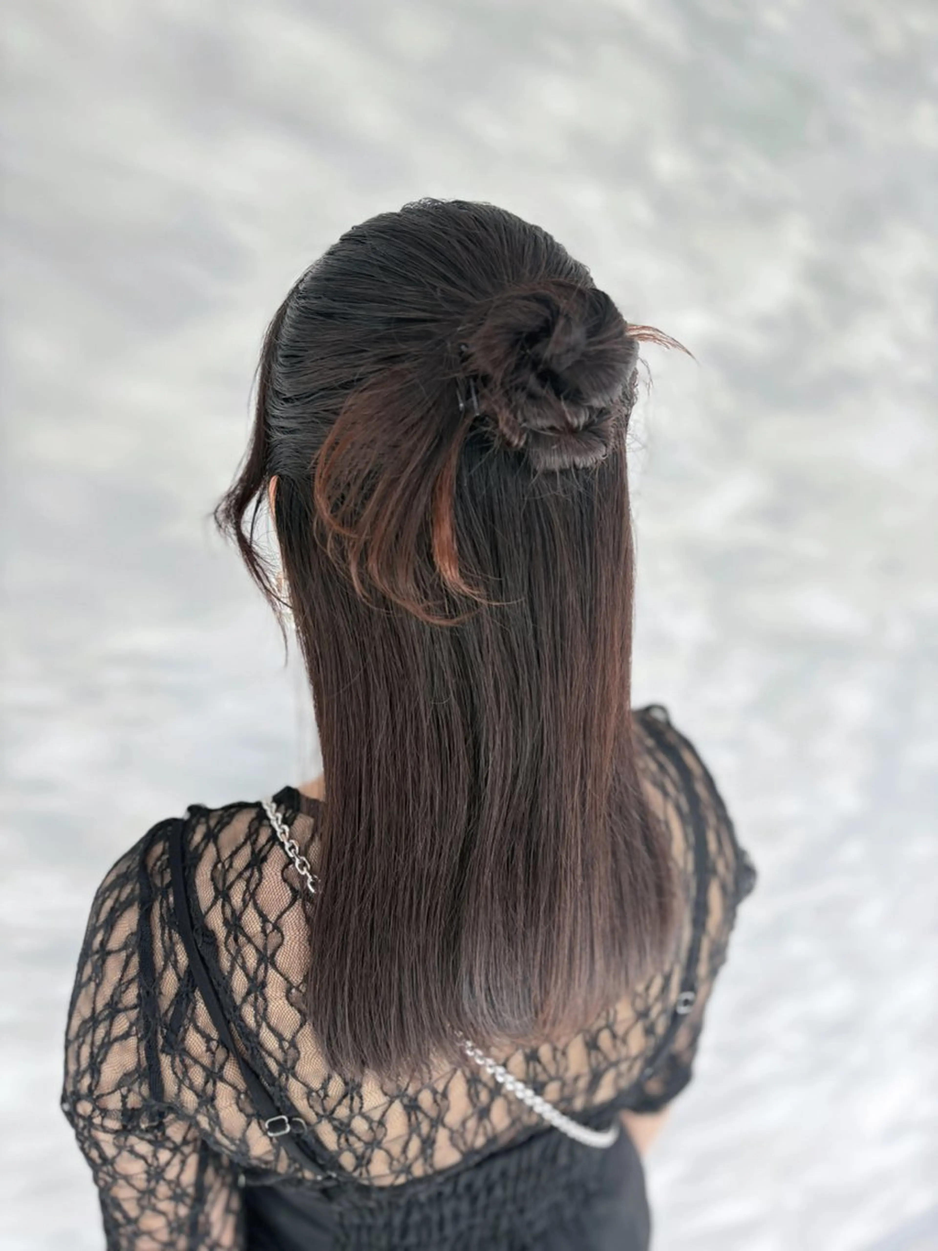 セミロング ヘアアレンジ ヘアセット Maho カラーモデル募集中のヘアスタイル