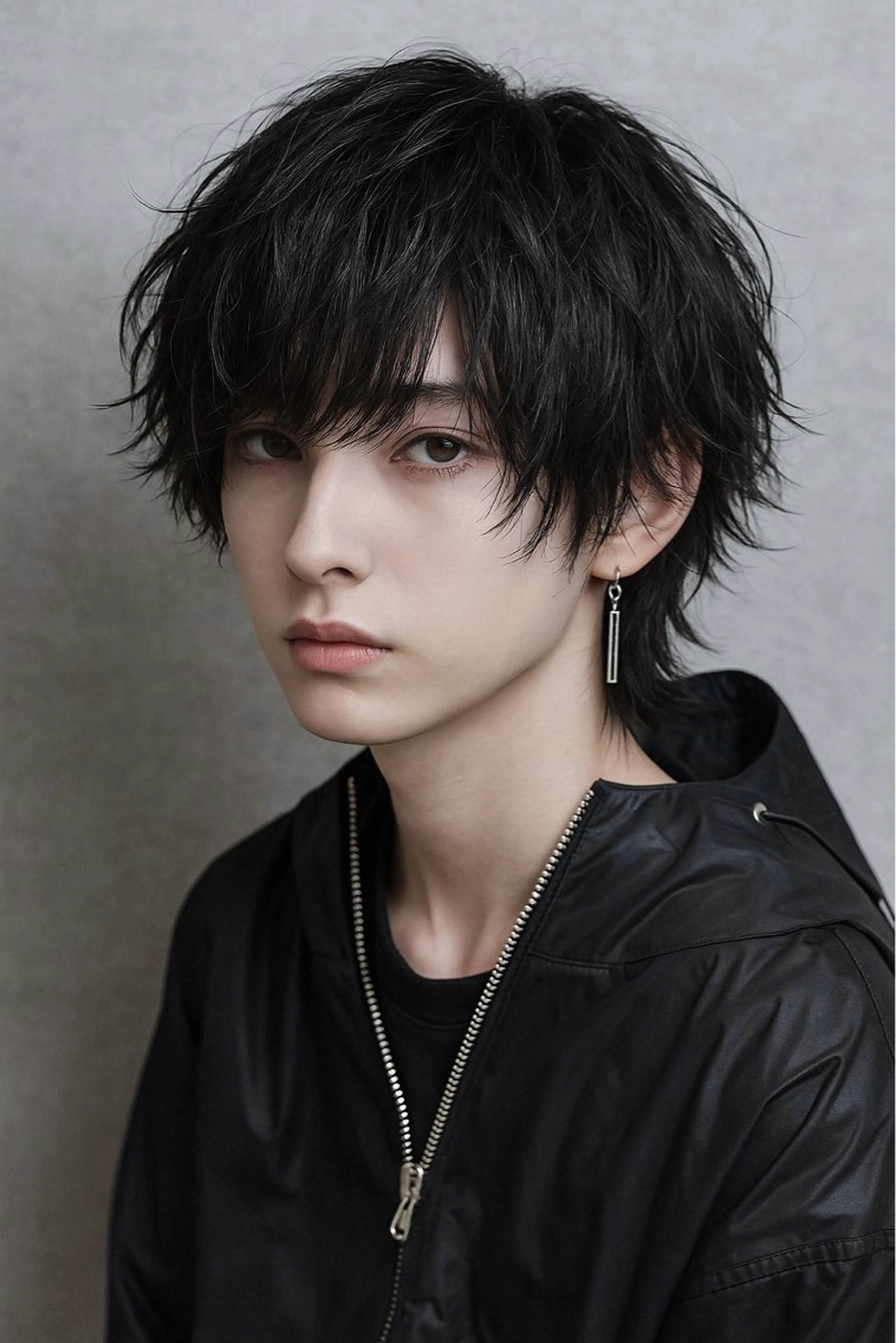 ミディアム パーマ ヘアアレンジ メンズ カット パーマ ヘアセット Ryo横浜韓国ヘア/ ハイトーン/縮毛矯正のヘアスタイル