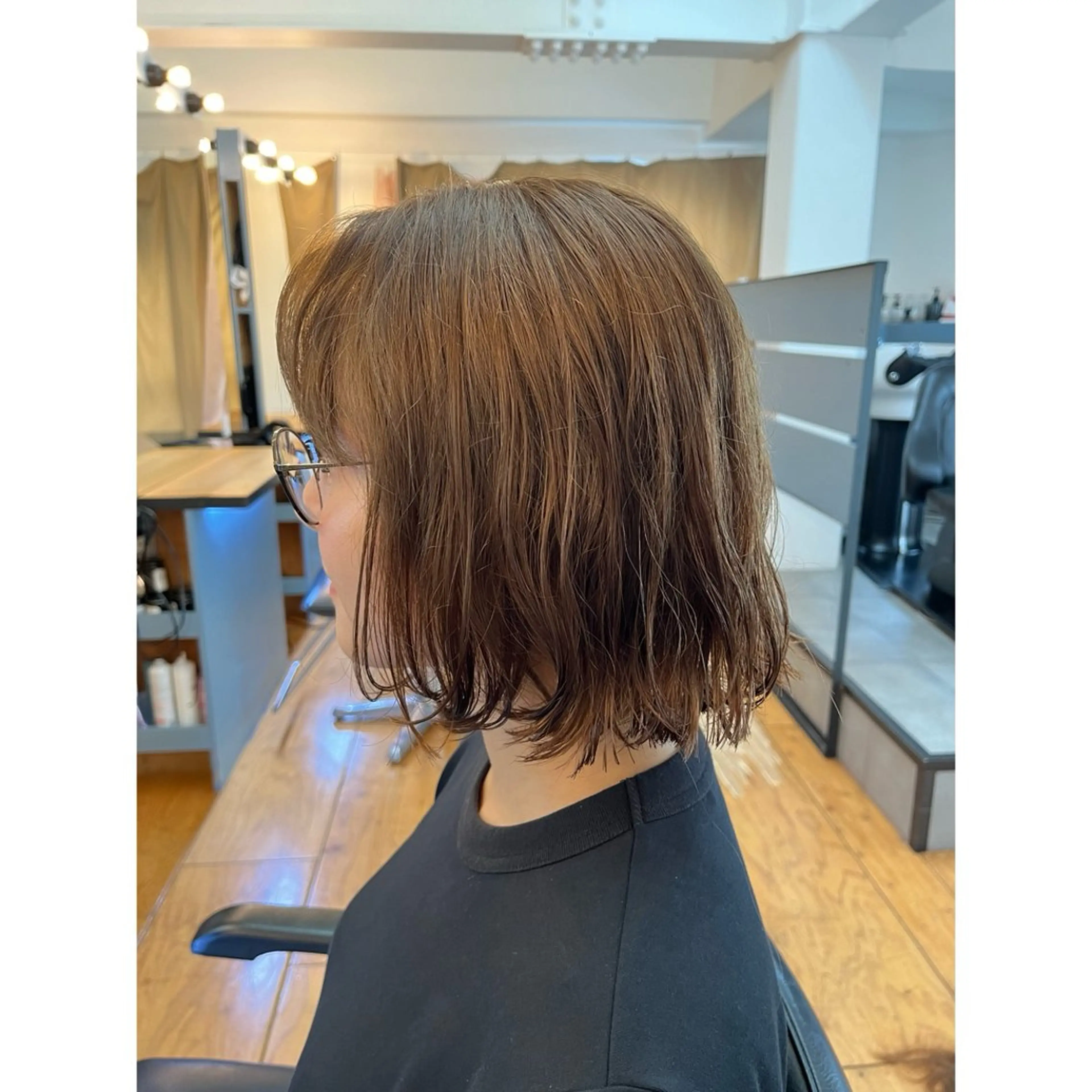 ミディアム カラー カット ヘアカラー トリートメント Lagom なかだのヘアスタイル