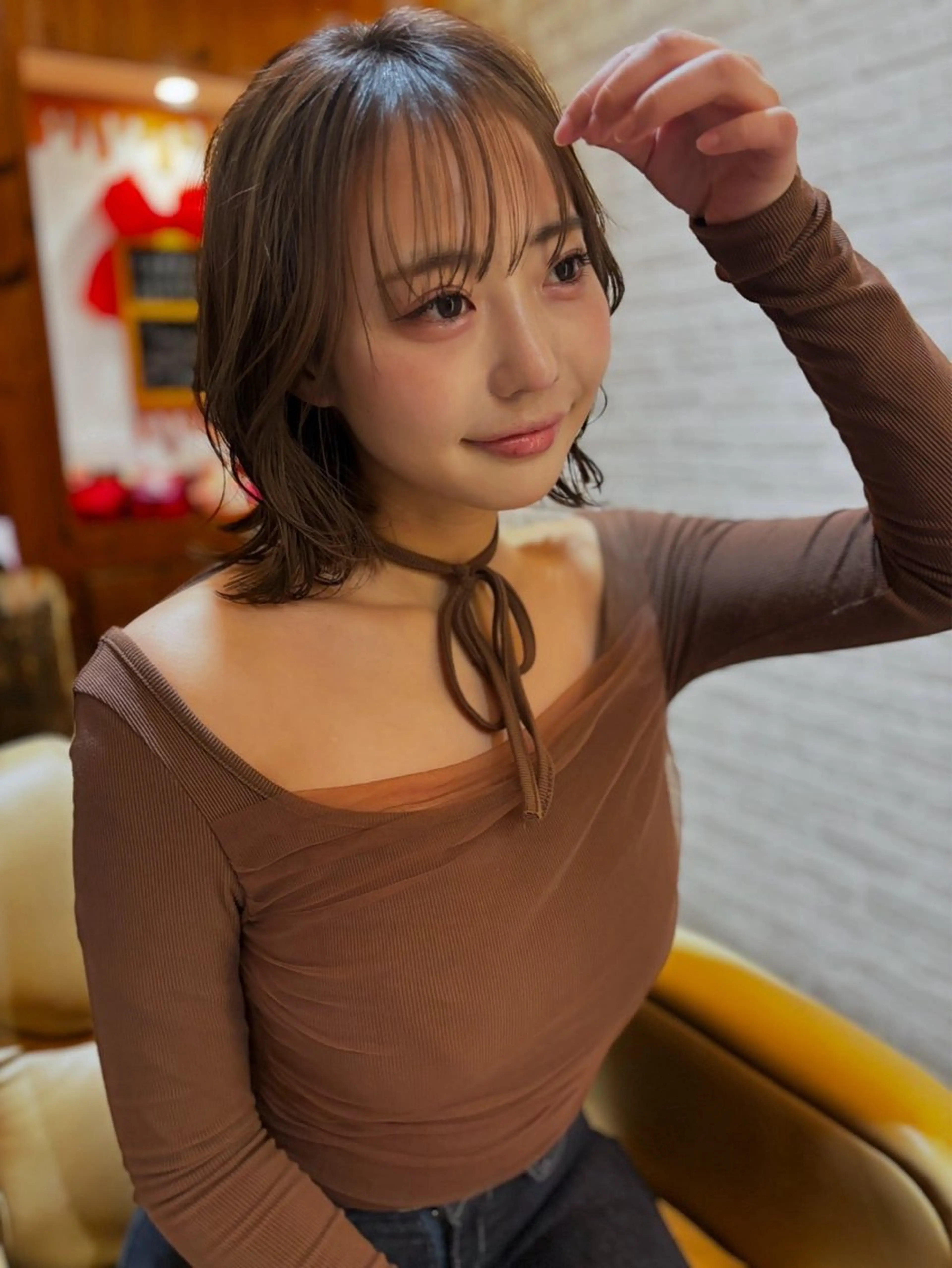 ミディアム ヘアカラー 舩谷 宙のヘアスタイル