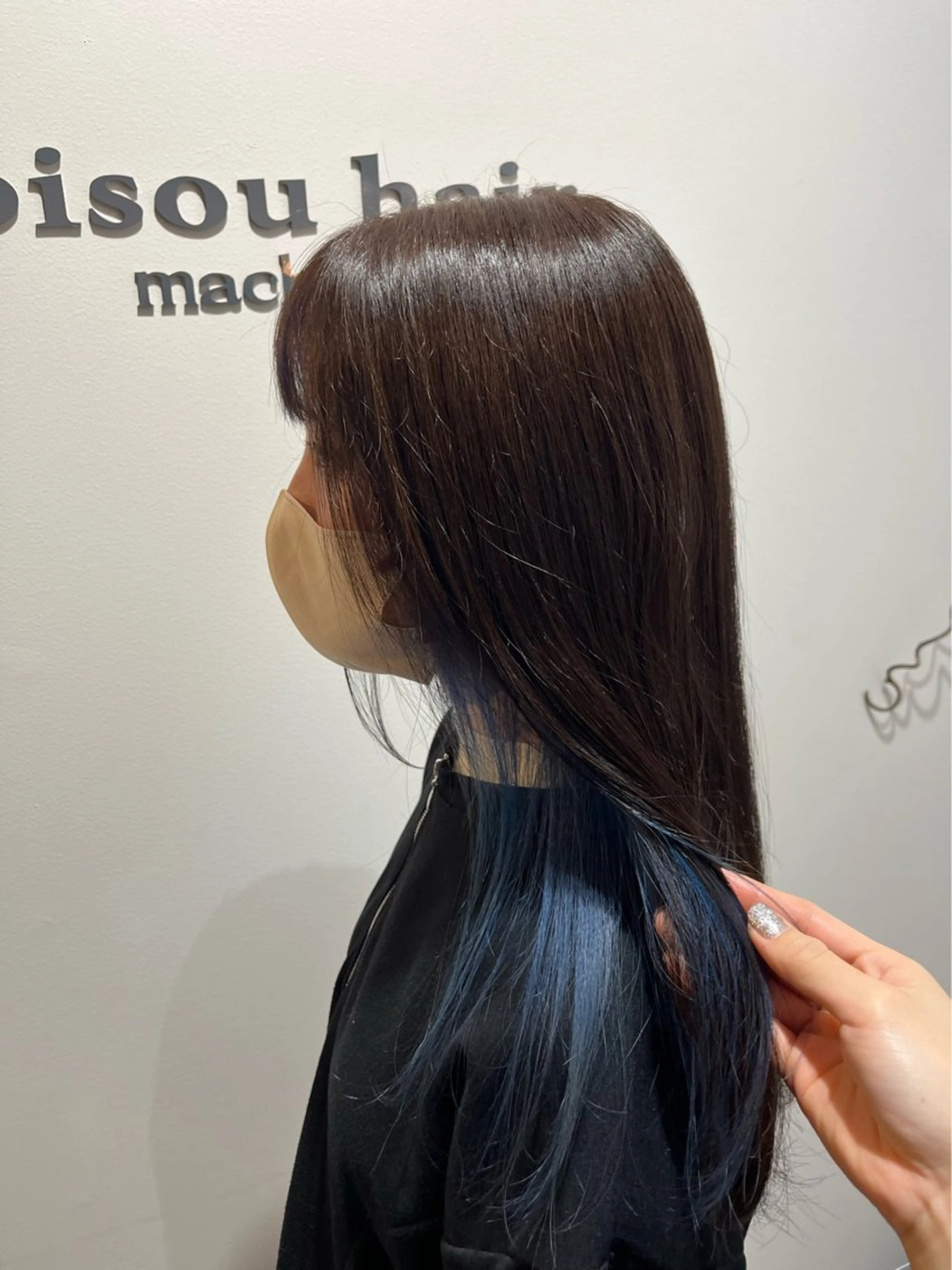 カラー ブルーカラー bisou hair スガノ　カヤノのヘアスタイル