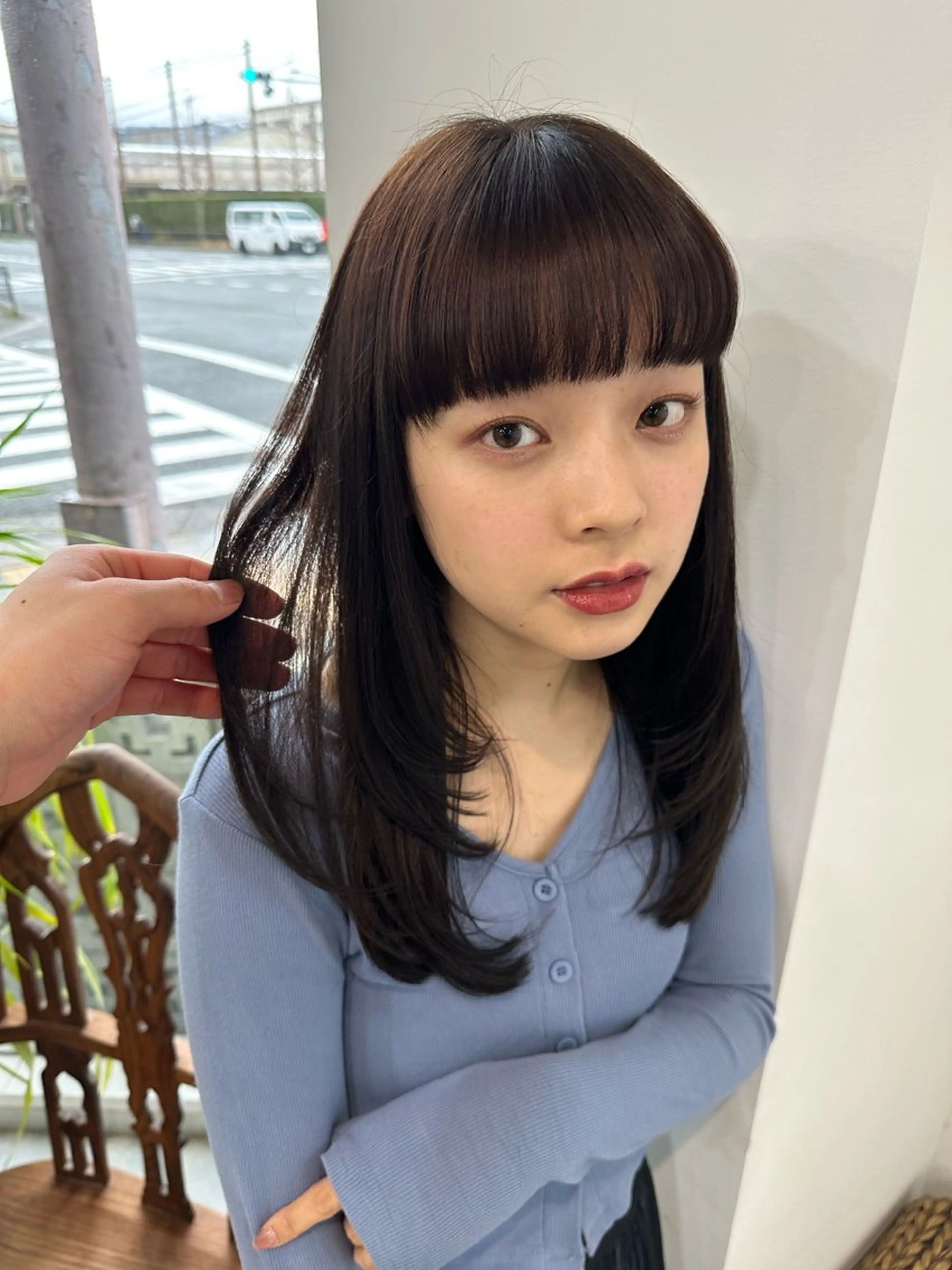 セミロング カラー レイヤーカット カット ヘアカラー トリートメント カイリ /レイヤーカットのヘアスタイル