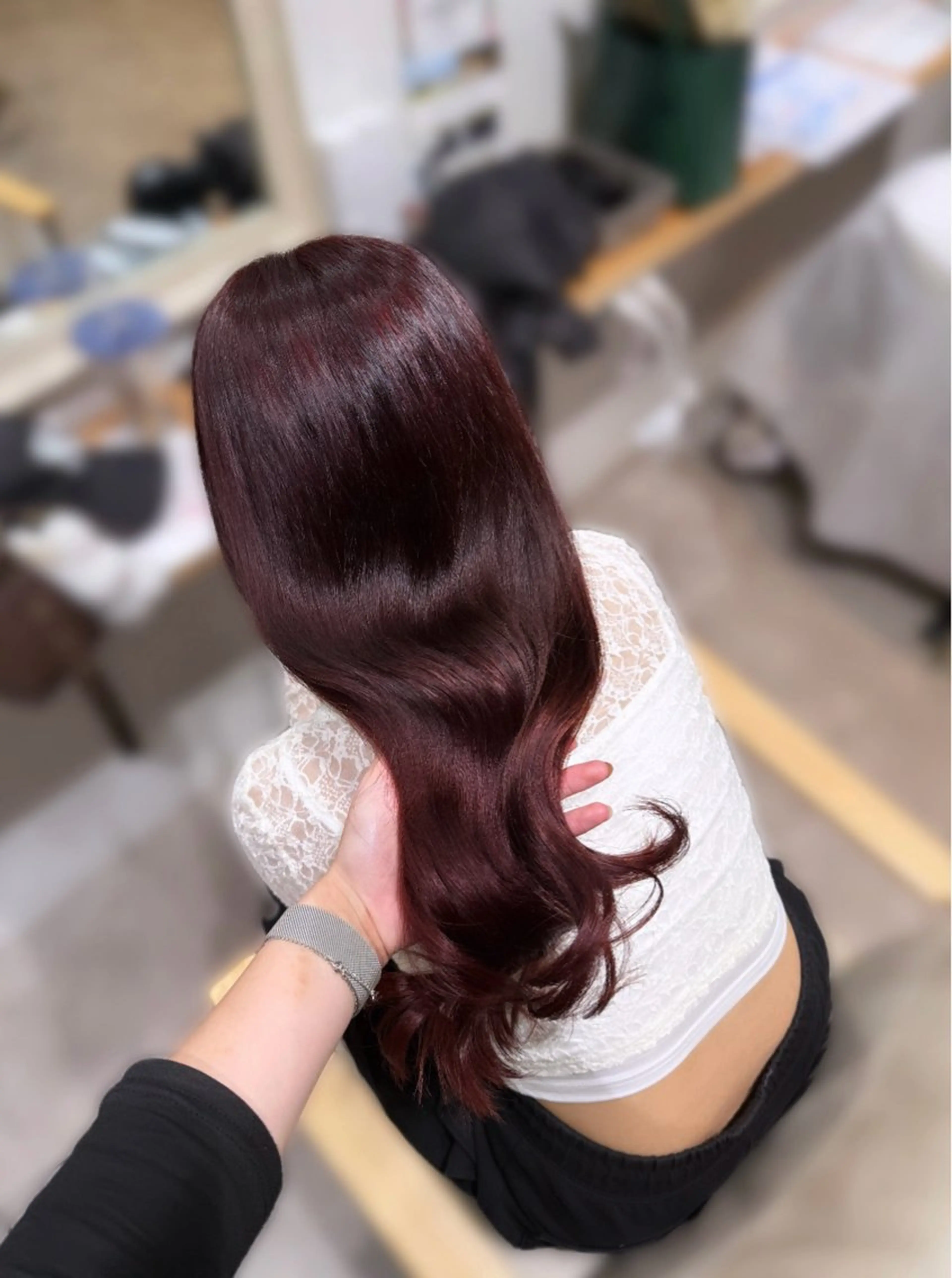 ロング カラー ヘアカラー 暖色艶カラー/ ハイトーン🪽美咲のヘアスタイル