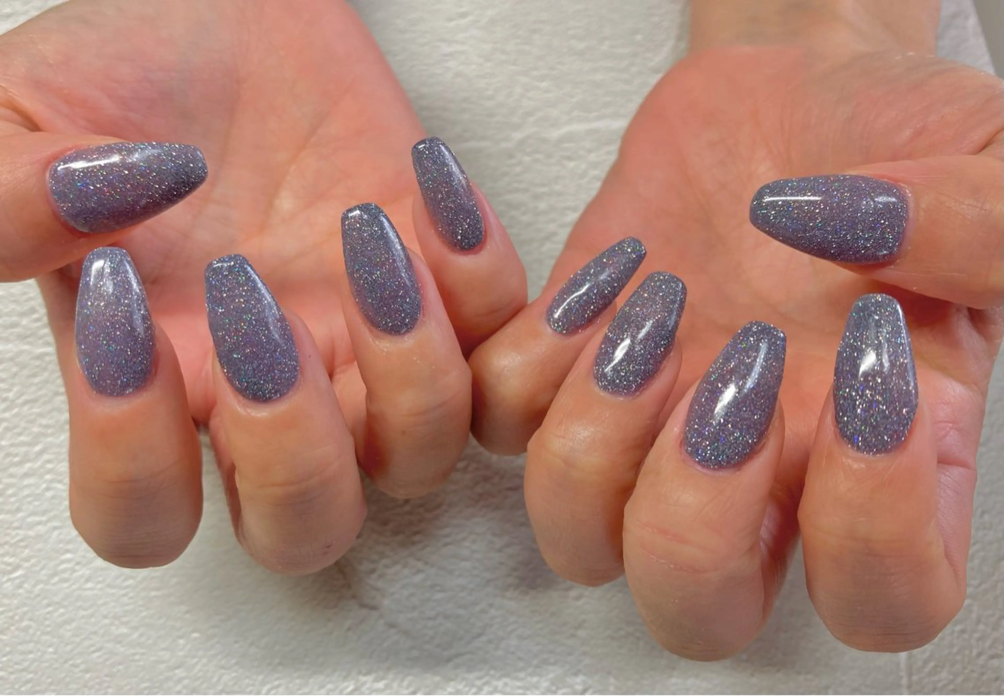 ネイル ブルー フラッシュネイル キラキラネイル COCO Nail　光が丘駅近のネイルデザイン