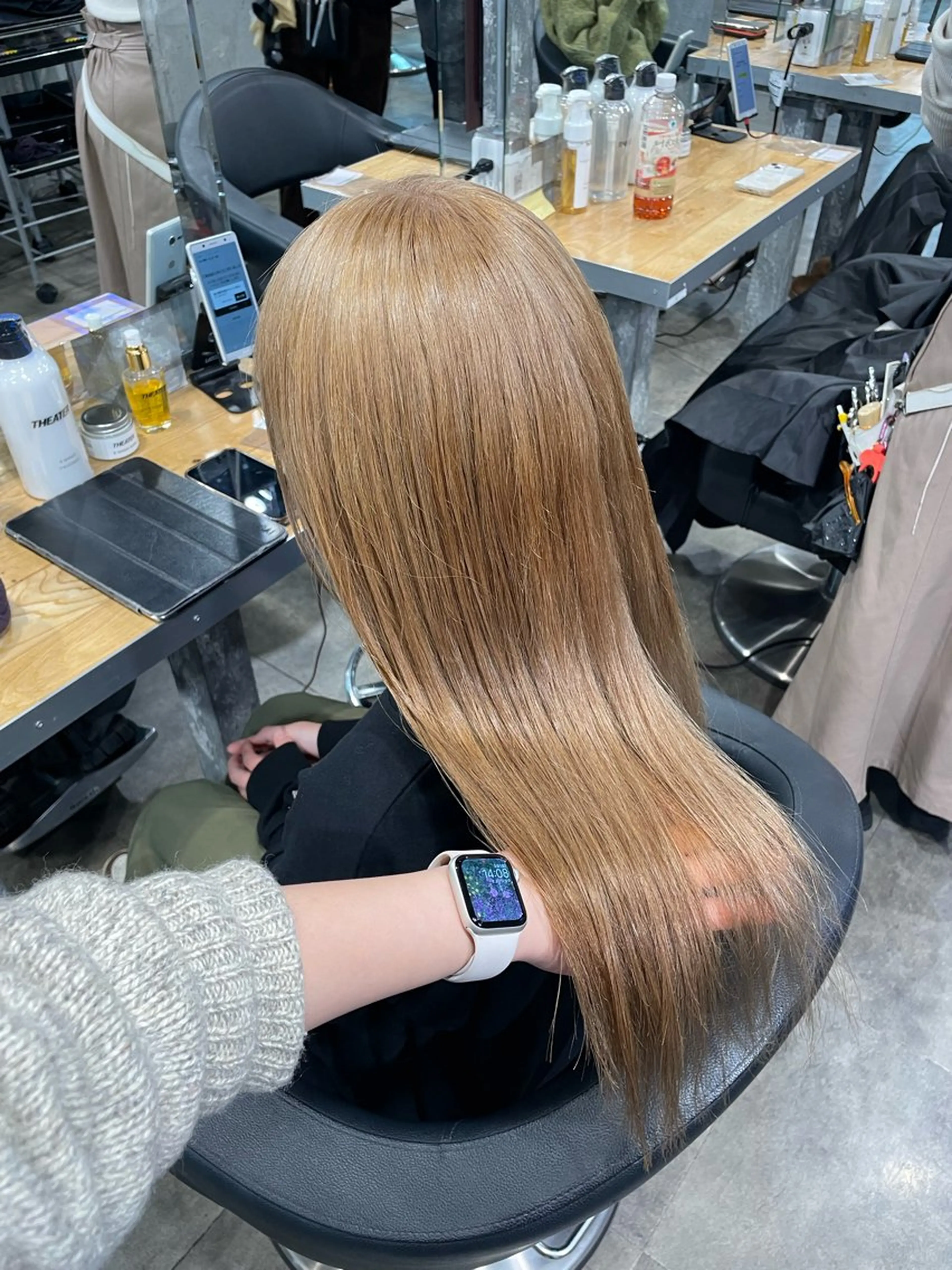 ロング ヘアカラー ハイトーンブロンド 横浜💞ミオのヘアスタイル