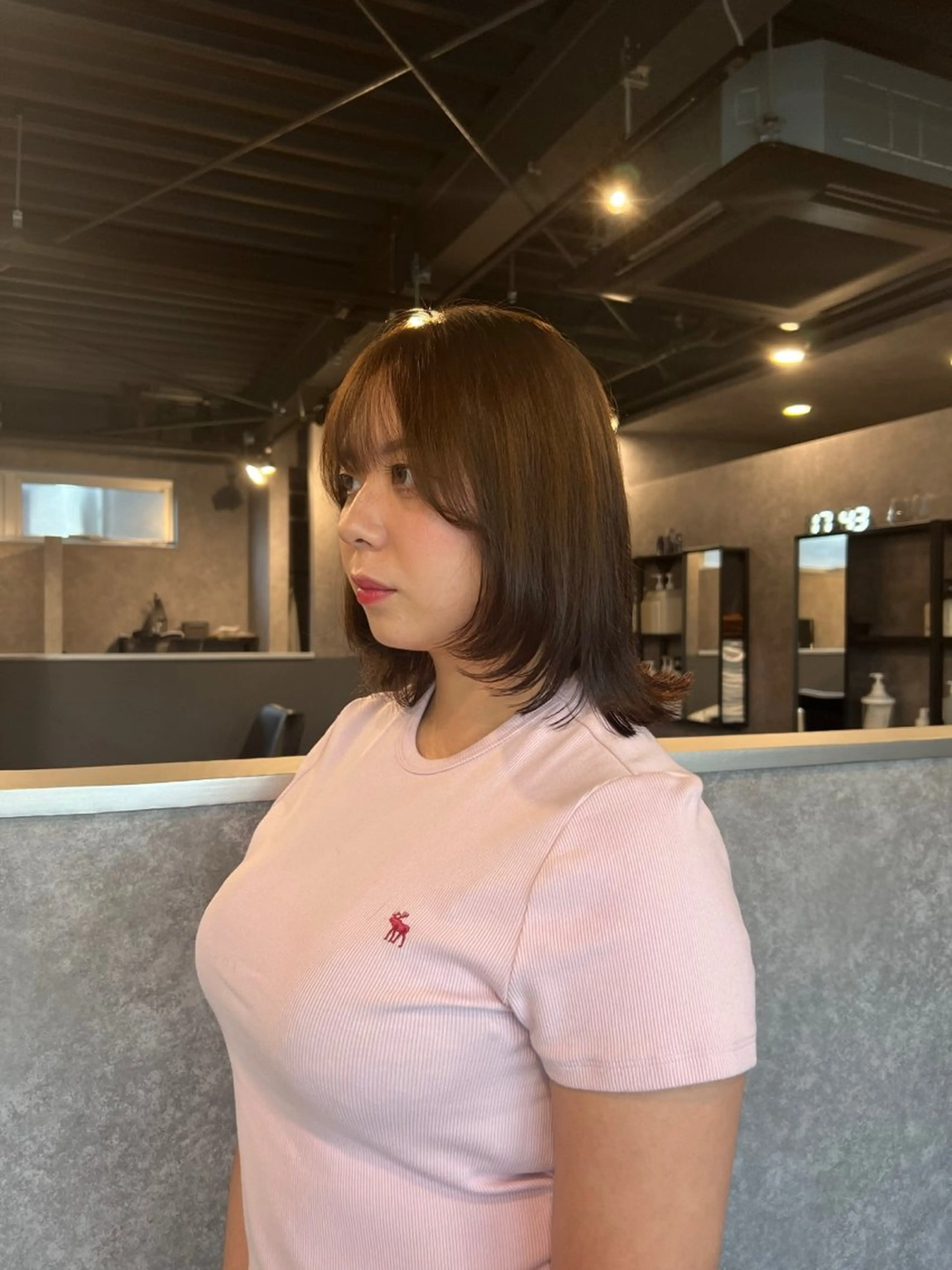 ミディアム カット ヘアカラー トリートメント ink yukariのヘアスタイル