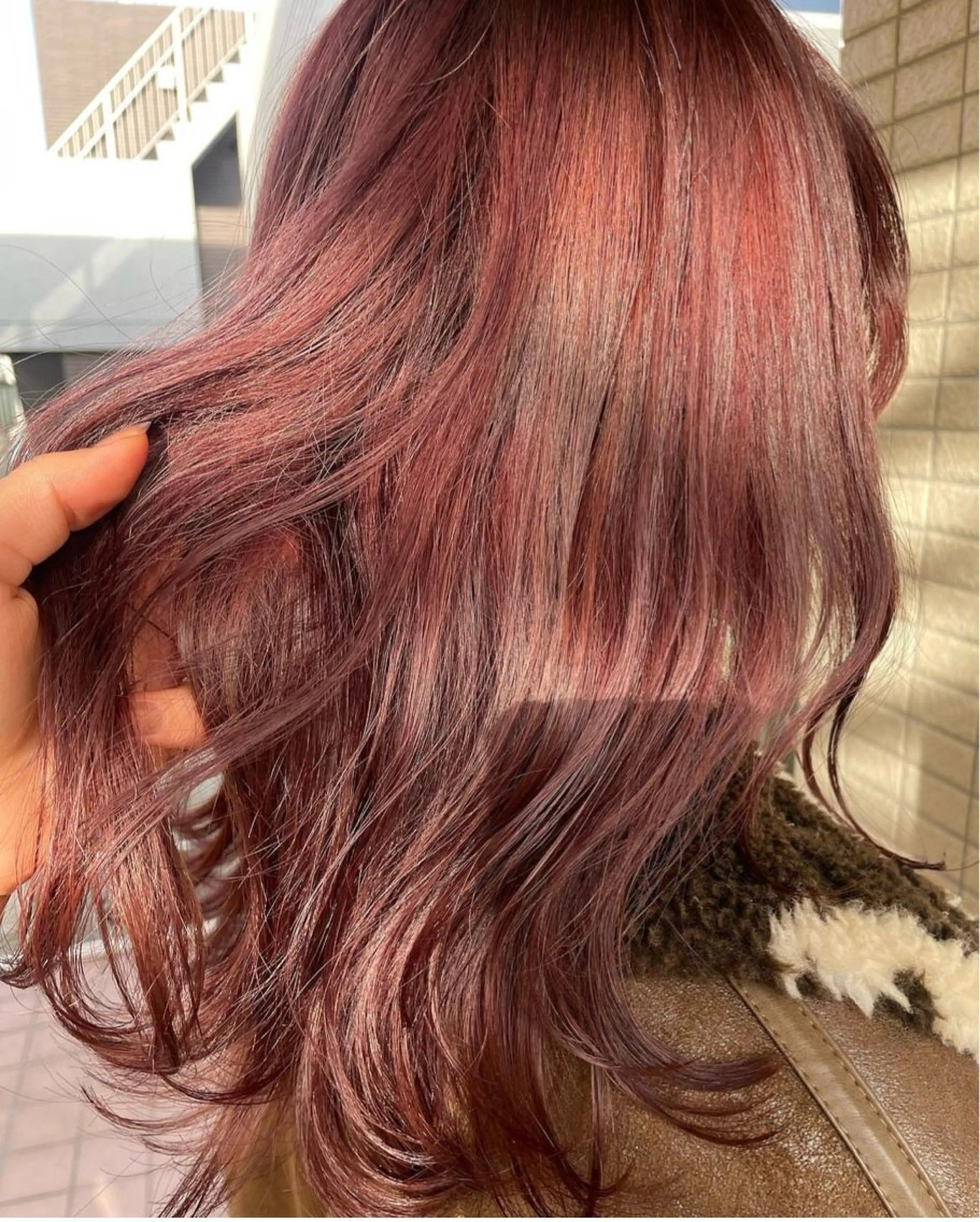 ミディアム カラー ブラウンカラー ピンクカラー ピンクブラウン トリートメント ヘアカラー トリートメント 🫧艶カラー×カット 🫧　harunaのヘアスタイル