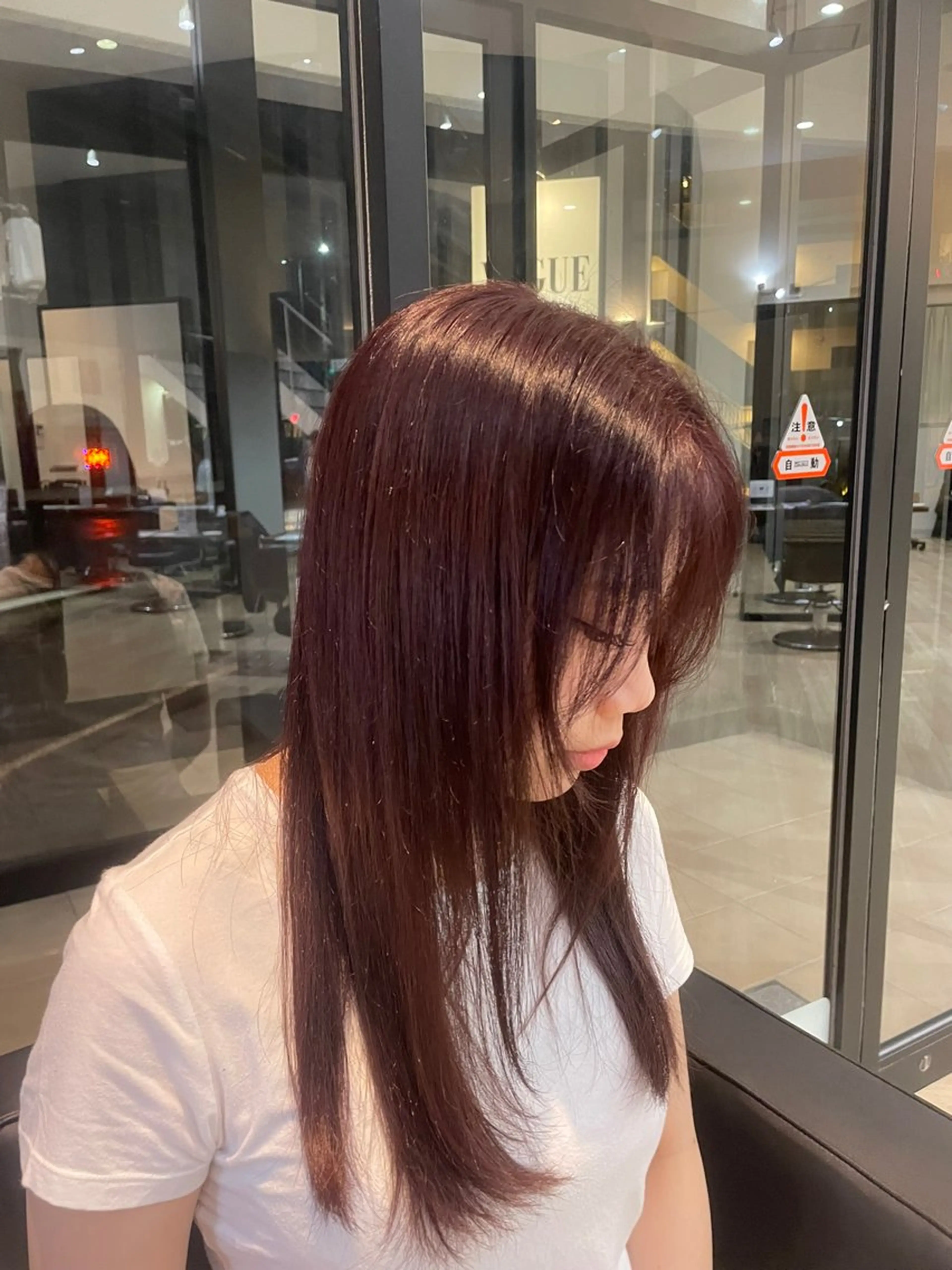 ロング レッドブラウン ヘアカラー 🩵透明感カラー🩵 / Rionのヘアスタイル
