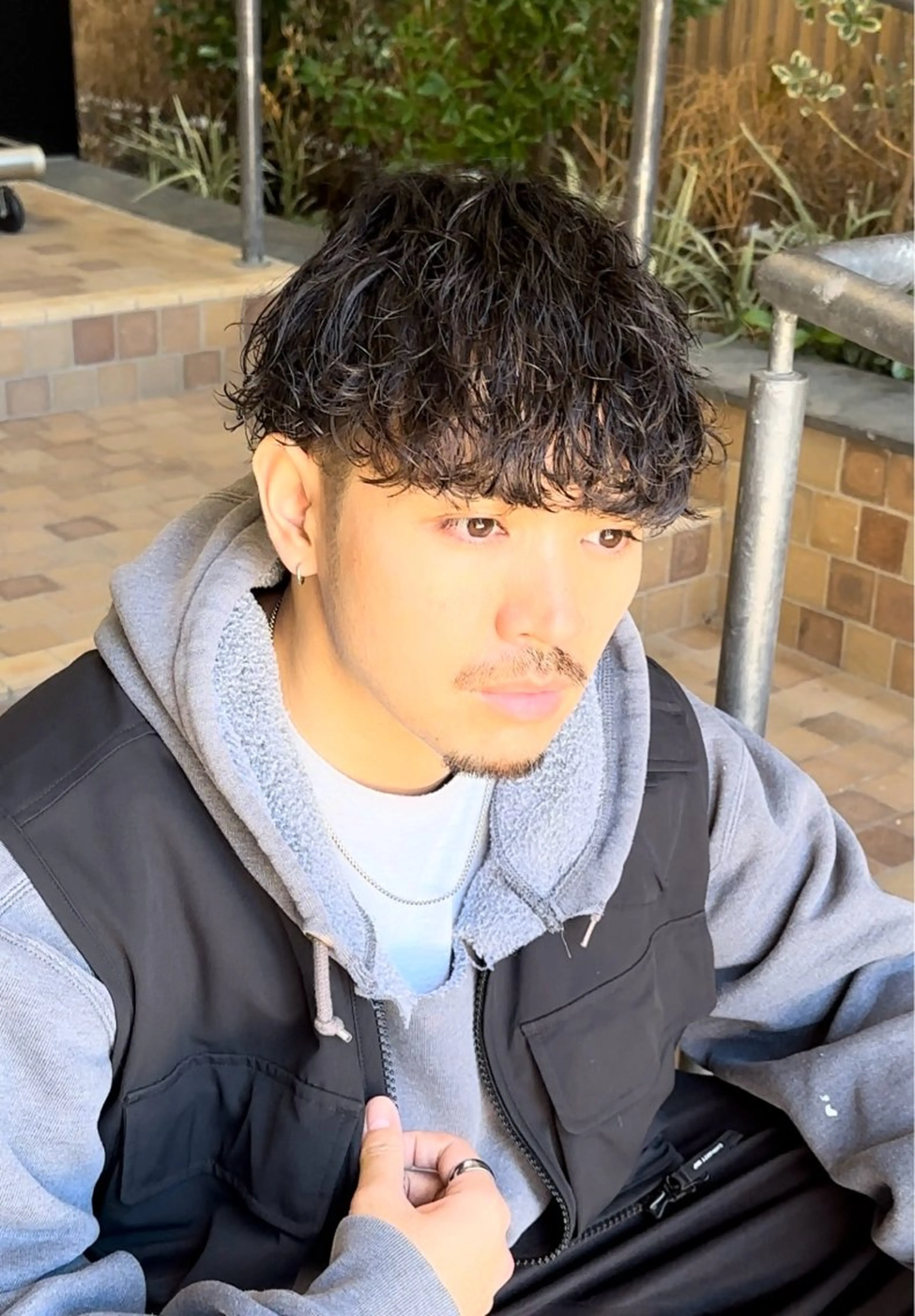 ショート パーマ メンズ 波巻きパーマ 横浜 /シャドウ/ツイスパのヘアスタイル